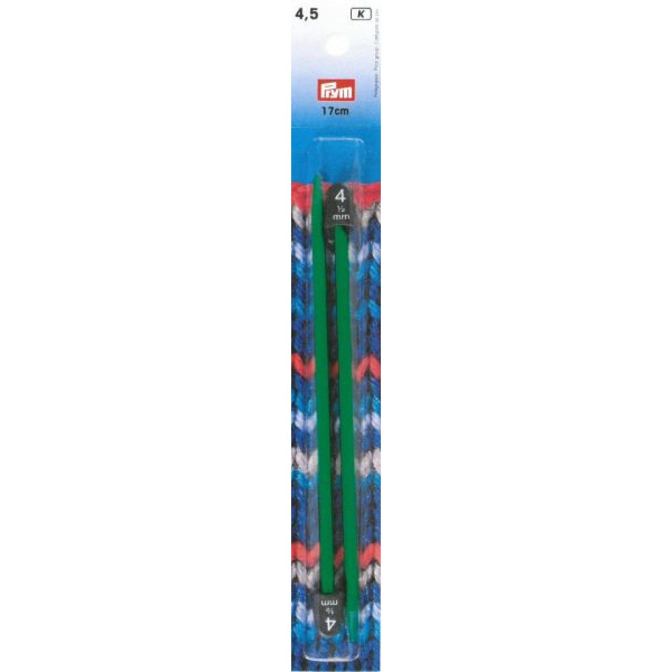 Prym Stricknadeln Kinderstricknadeln 4,50 mm 17 cm grün 1 Paar