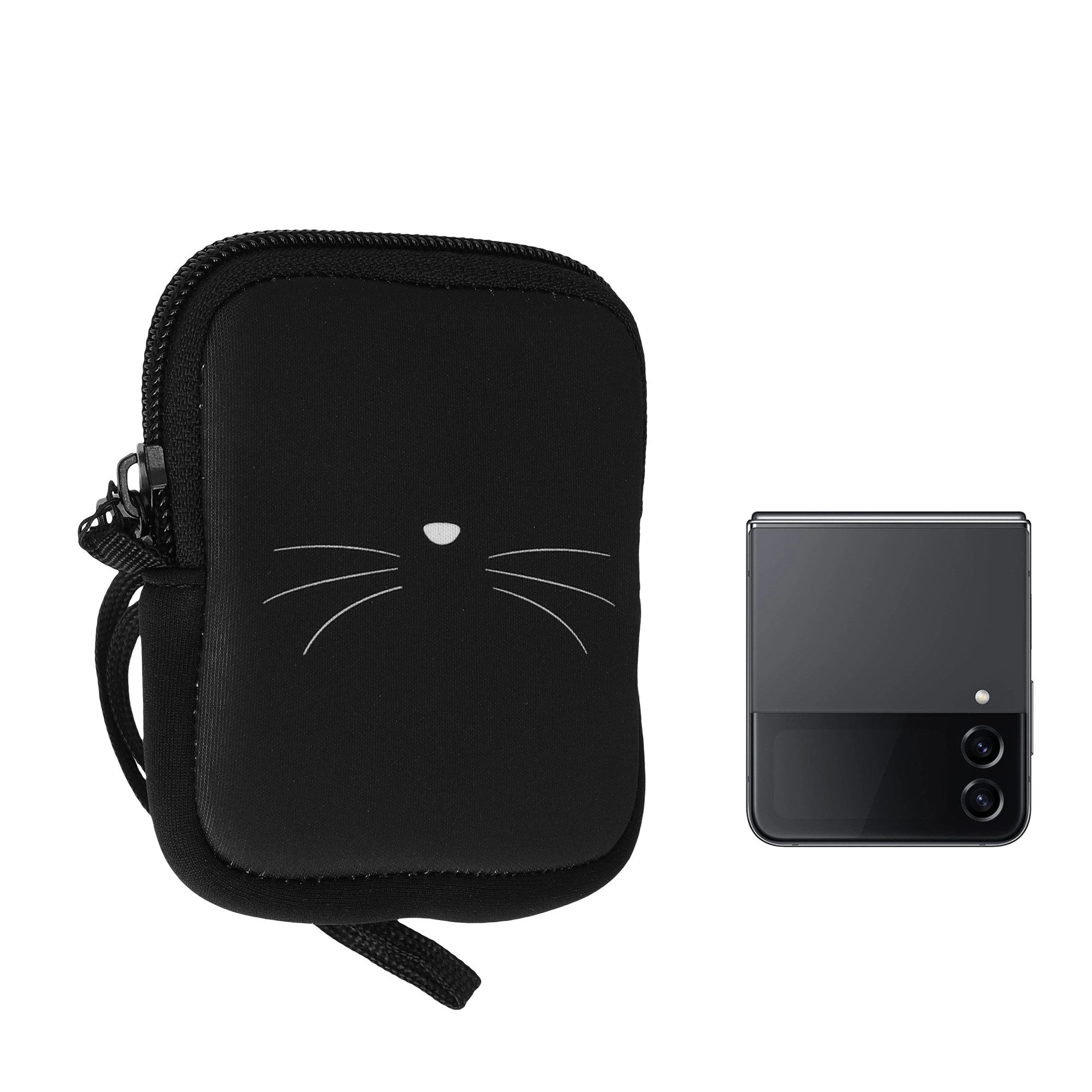 kwmobile Smartphone-Hülle Handytasche für faltbare Smartphones XXS - 3 / 3,5" Hülle, Neopren Tasche Telefon Tasche mit 10 x 8 x 2 cm Innenmaße