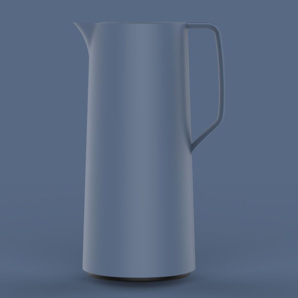 Emsa Isolierkanne Motiva in modernem Design, 100% auslaufsicher, Made in Germany, 1 l, (doppelwandiger Glasisolierkolben, bis zu 12h warm/24h kalt), Quick-Press-Deckel, Einhandbedienung, ergonomischer Schraubdeckel