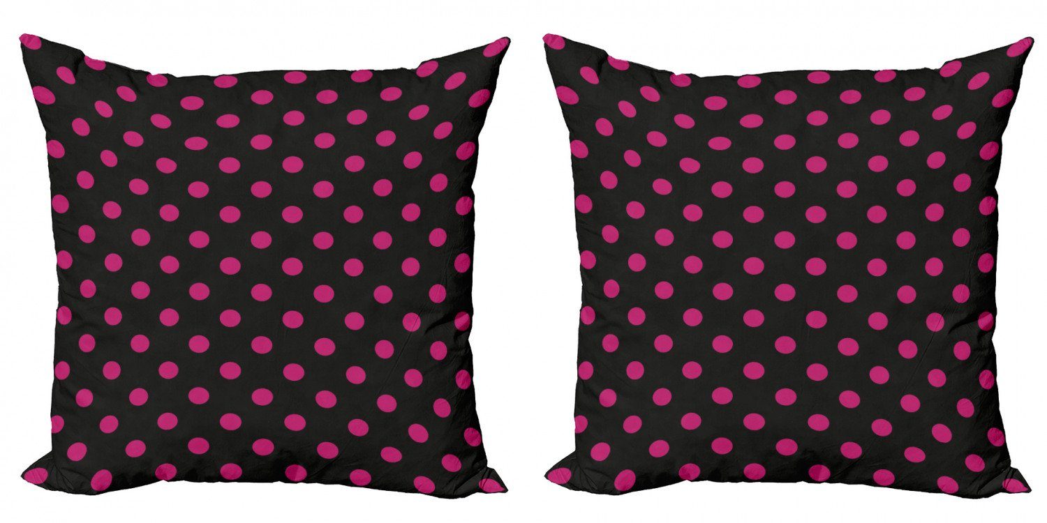 Kissenbezüge Modern Accent Doppelseitiger Digitaldruck, Abakuhaus (2 Stück), Hot Pink Altes Mode-Tupfen