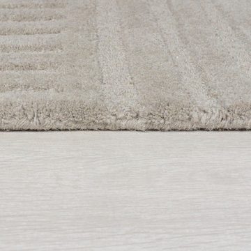 Wollteppich Zen Garden, FLAIR RUGS, Höhe: 10 mm, 100% Wolle, Hoch-Tief-Effekt, auch als Läufer und in Rund erhältlich