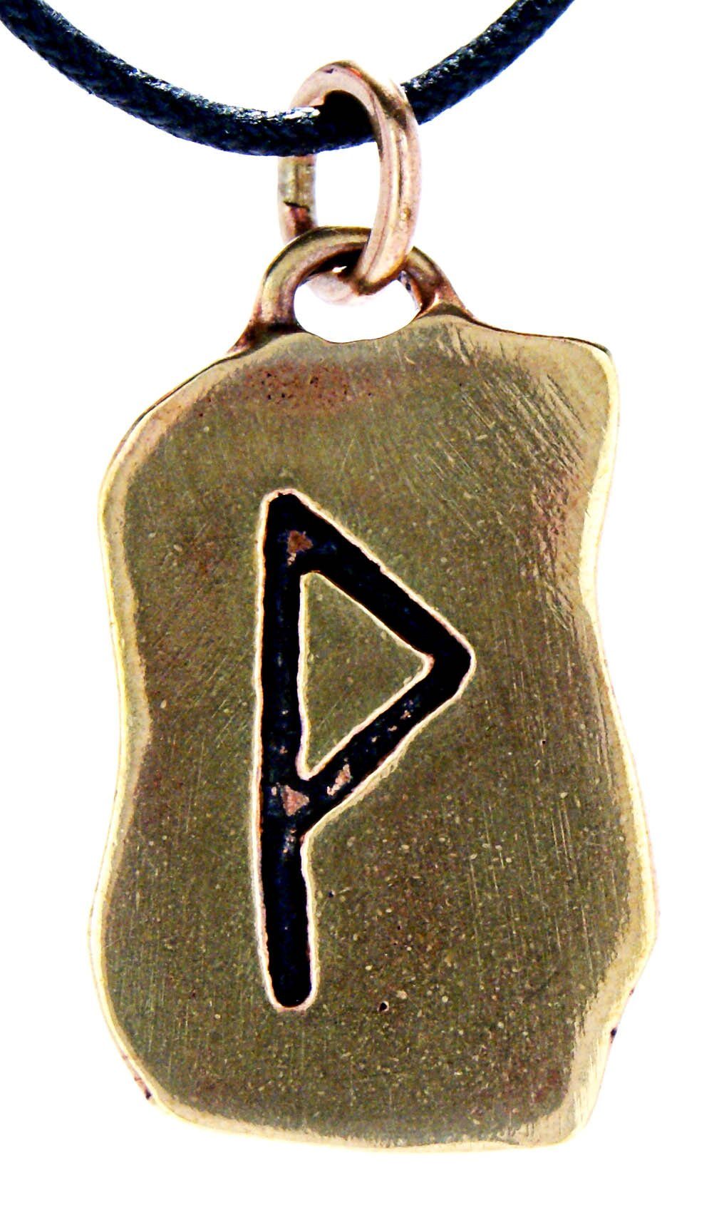 Rune Runen Anhänger Bronze Band/Kette Buchstabe TH Thurisaz Dorn Autorität 89 