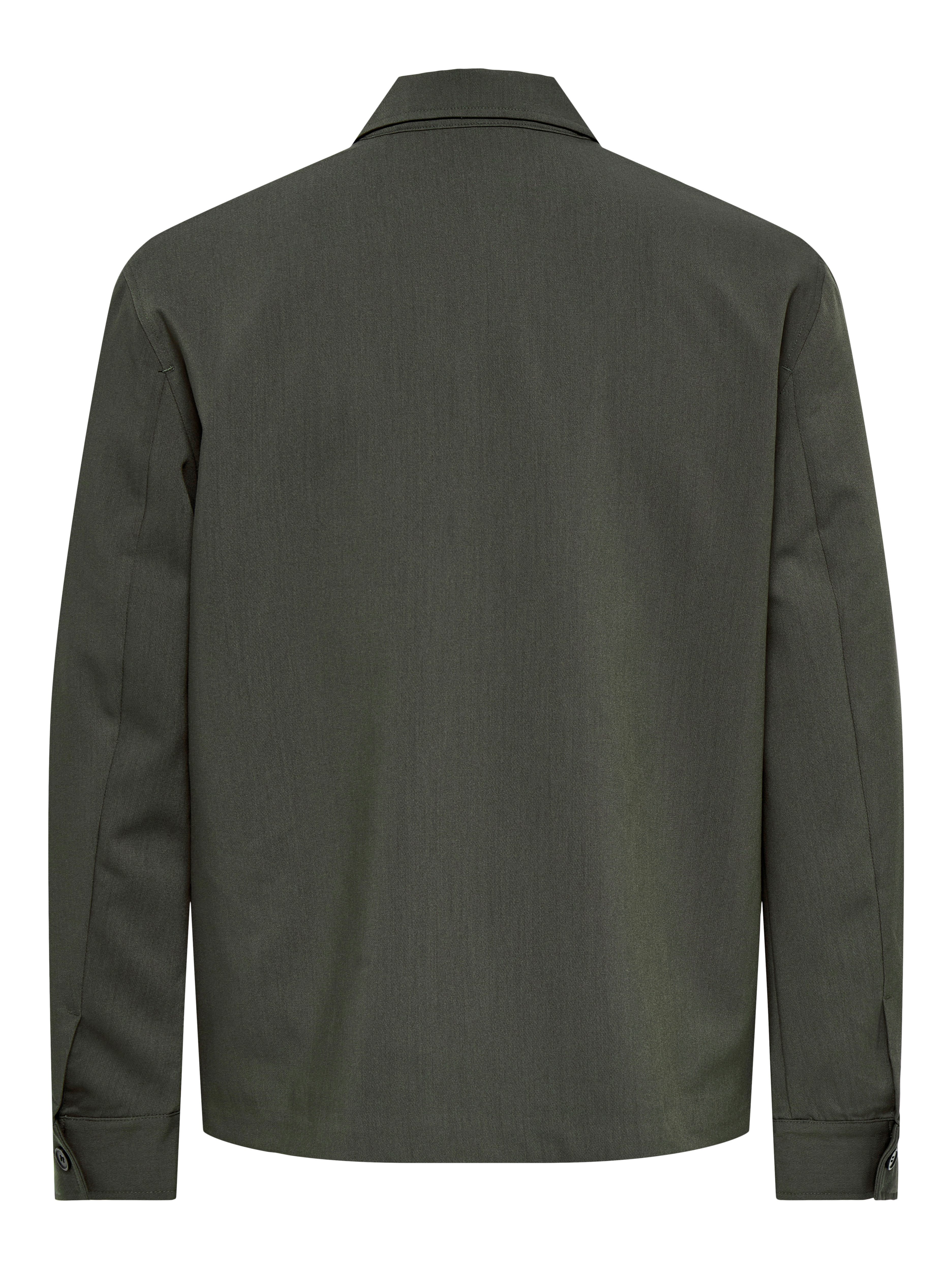 ONLY & SONS Langarmhemd ONSWILL REG 0292 ZIP OVERSHIRT FRML NOOS Materialmix, regular fit