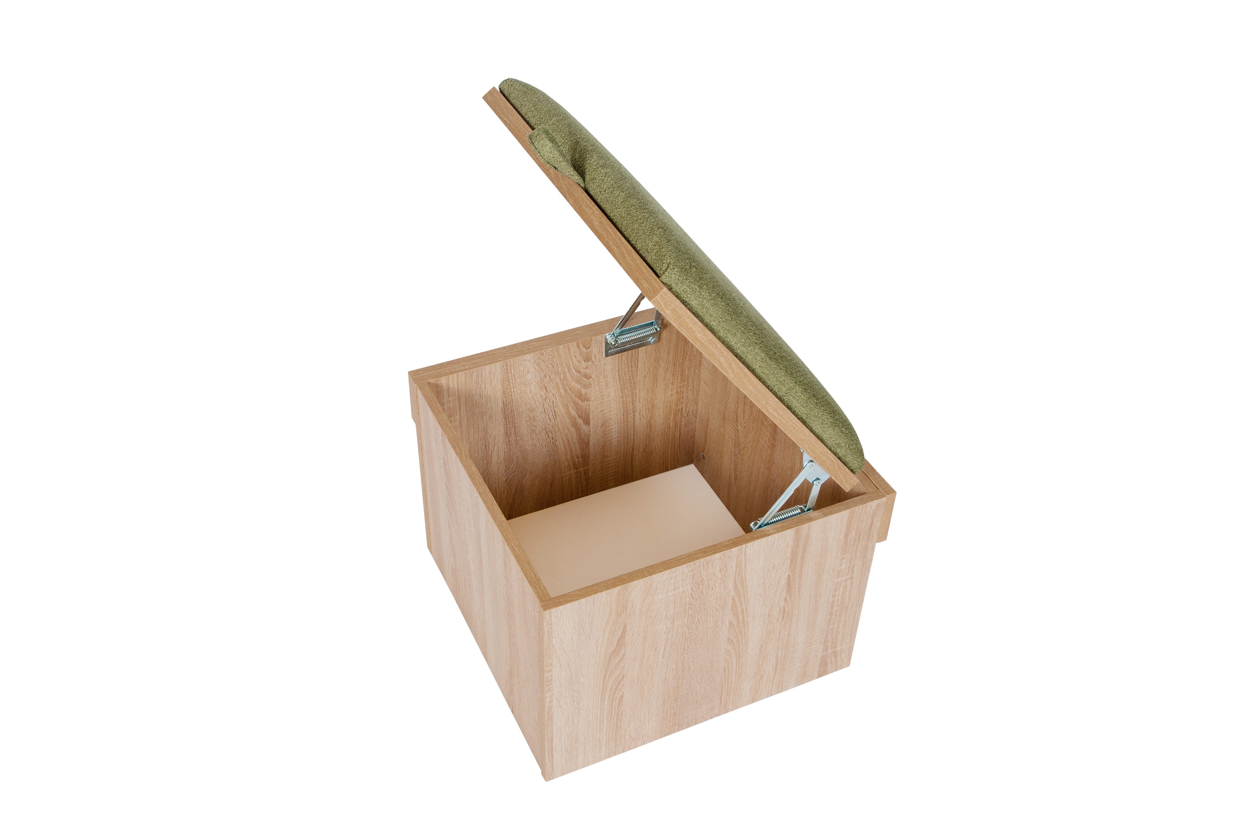 kundler home Sitzbank mit Truhe quadratisch, L57cm, ideal als Eckteil für 'Die Stilvolle', Eckbank mit Truhe als Set oder einzeln