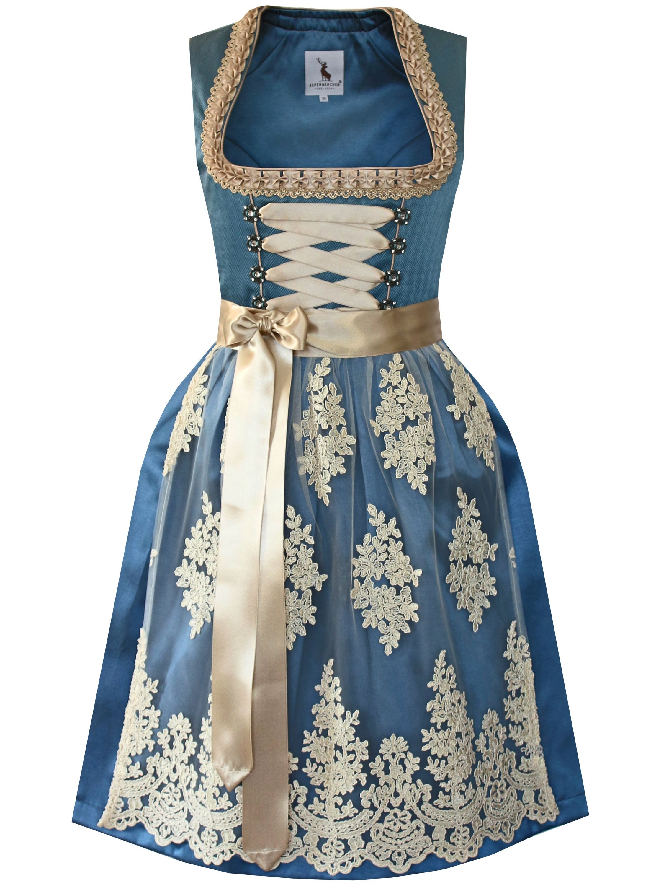 Dirndl Dirndl Clara in Blau und Creme - ALM808