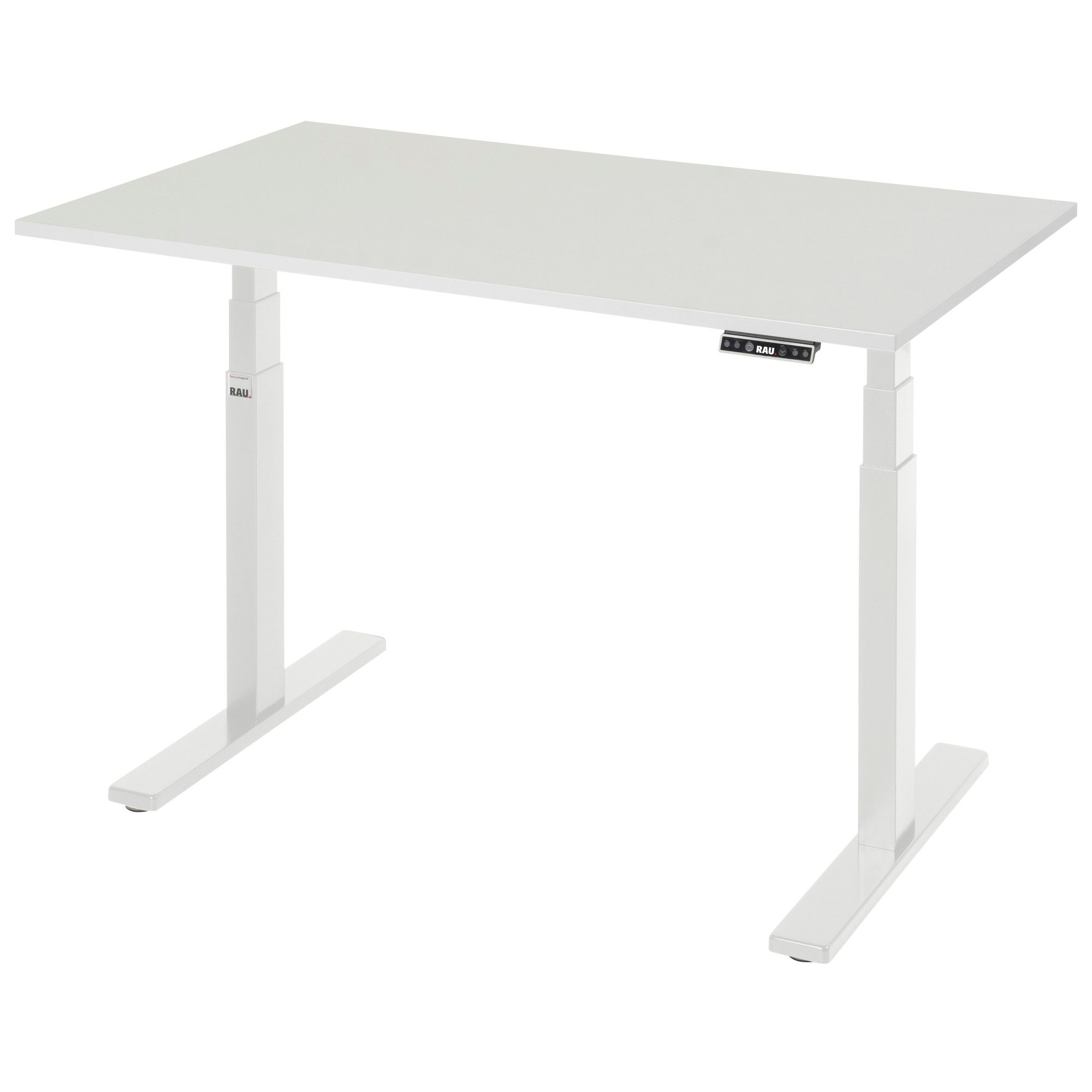 RAU Schreibtisch Schreibtisch adlatus 100 1250x800x650-1300 M-Platte lichtgrau