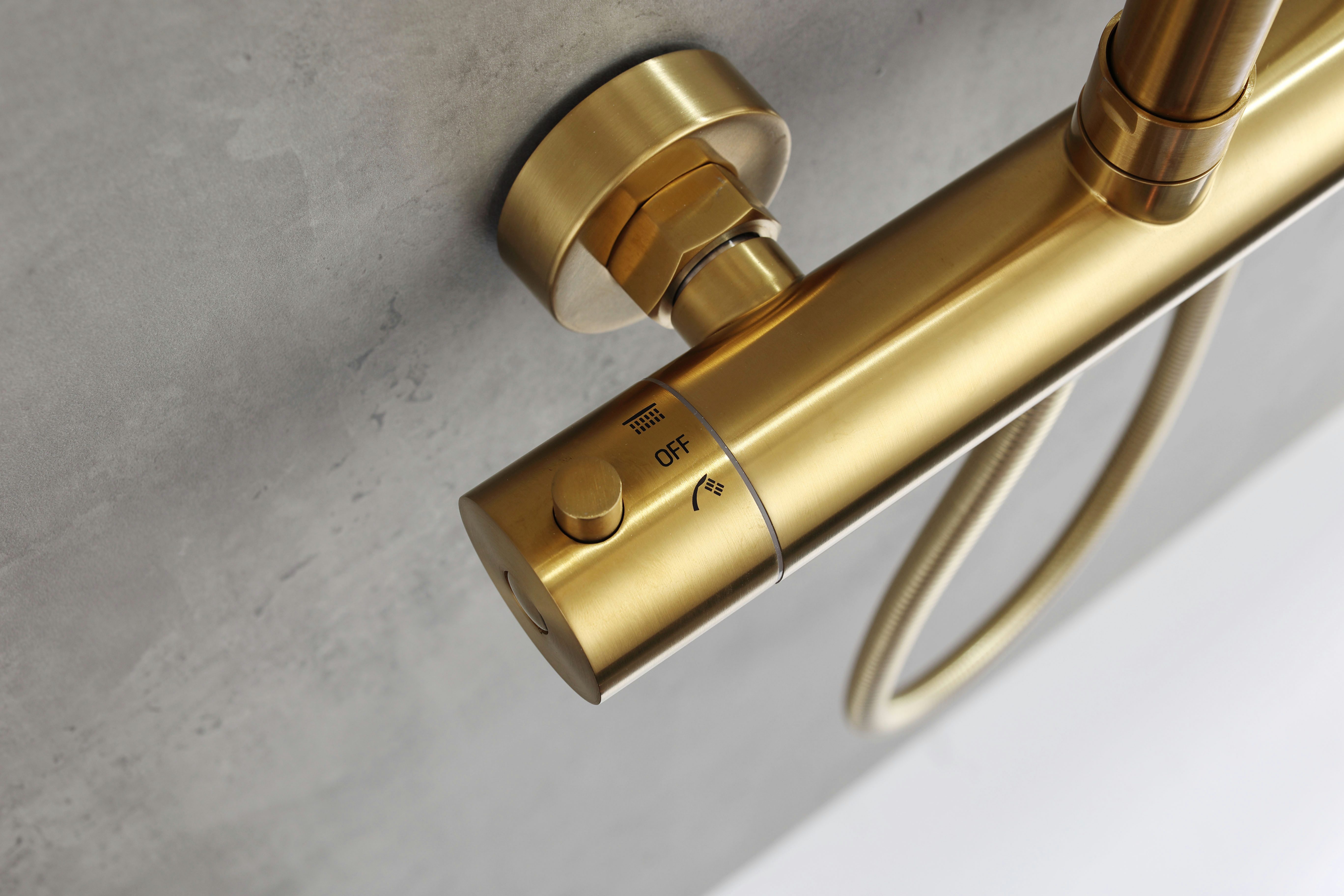 Øresund Duschsystem Sanddorn, Höhe 135 cm, 1 Strahlart(en), Set, Überkopfbrause, Regendusche Wellnessdusche in verschiedenen Farben