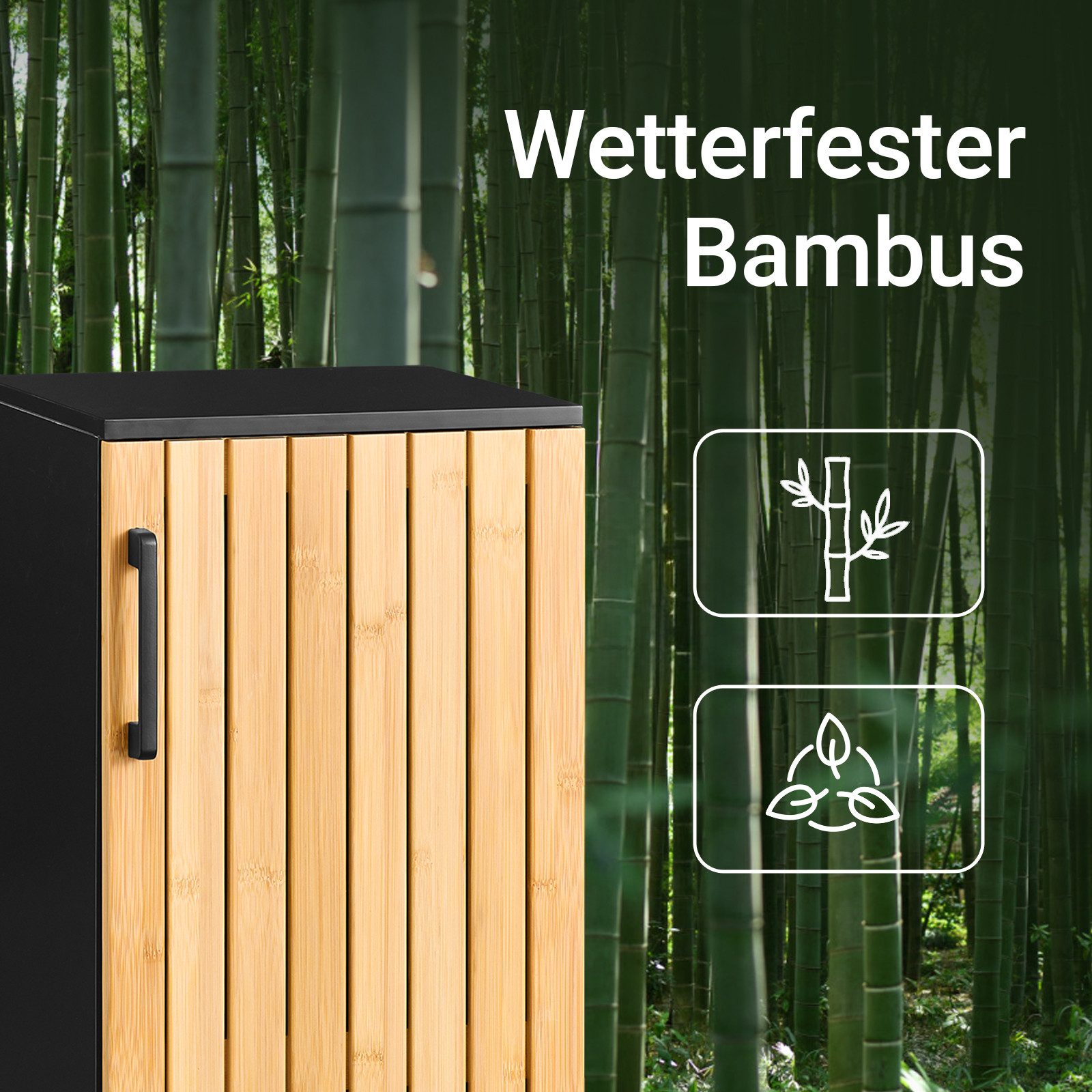 SoBuy Badkommode BZR203, Badezimmerschrank schmal Kommode, verstellbare Ablagen, Badzimmer