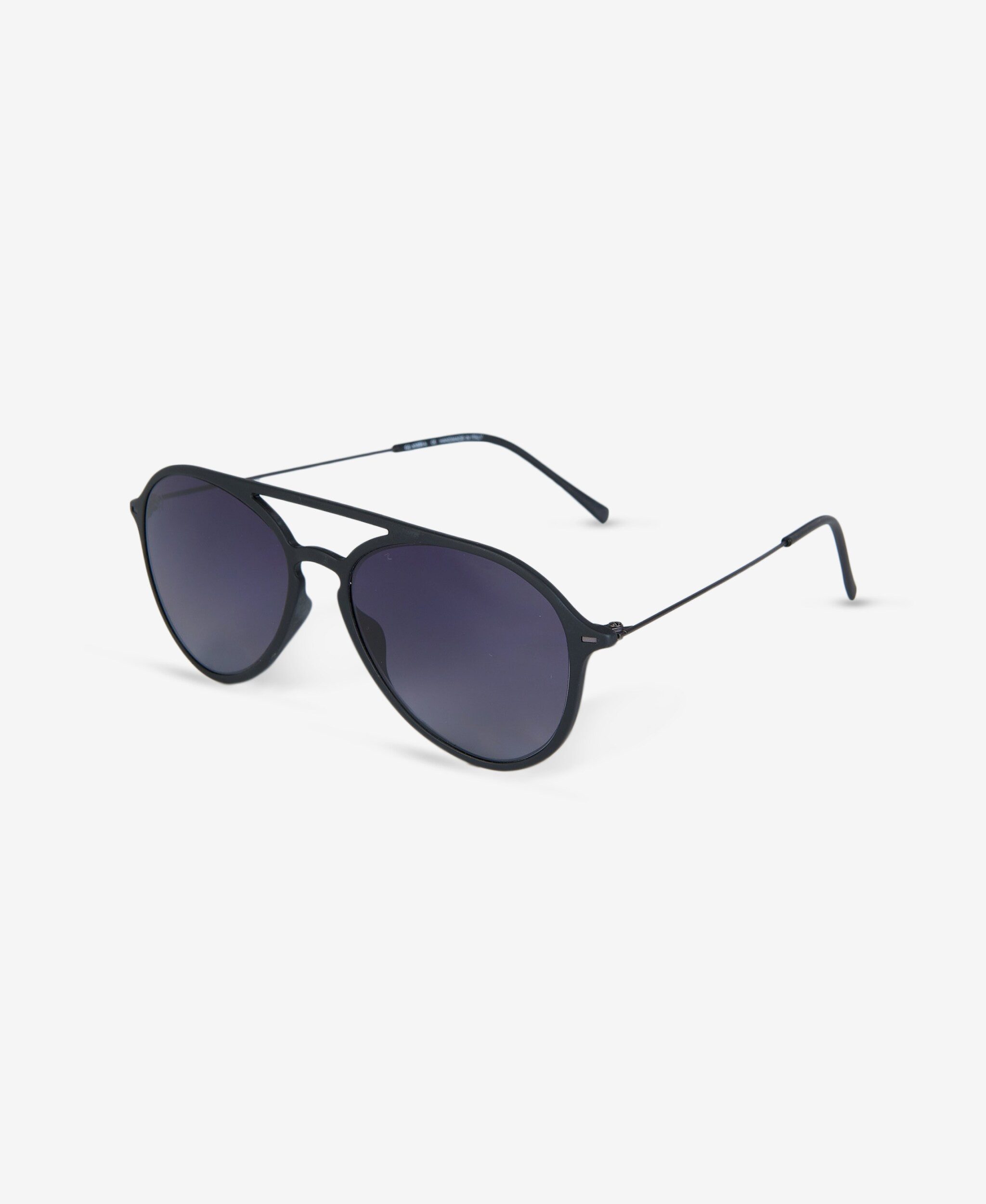 GLAMIRA Sonnenbrille Mattschwarze Unisex-Sonnenbrille im Aviator-Stil (1-St) mit polarisierten Linsen