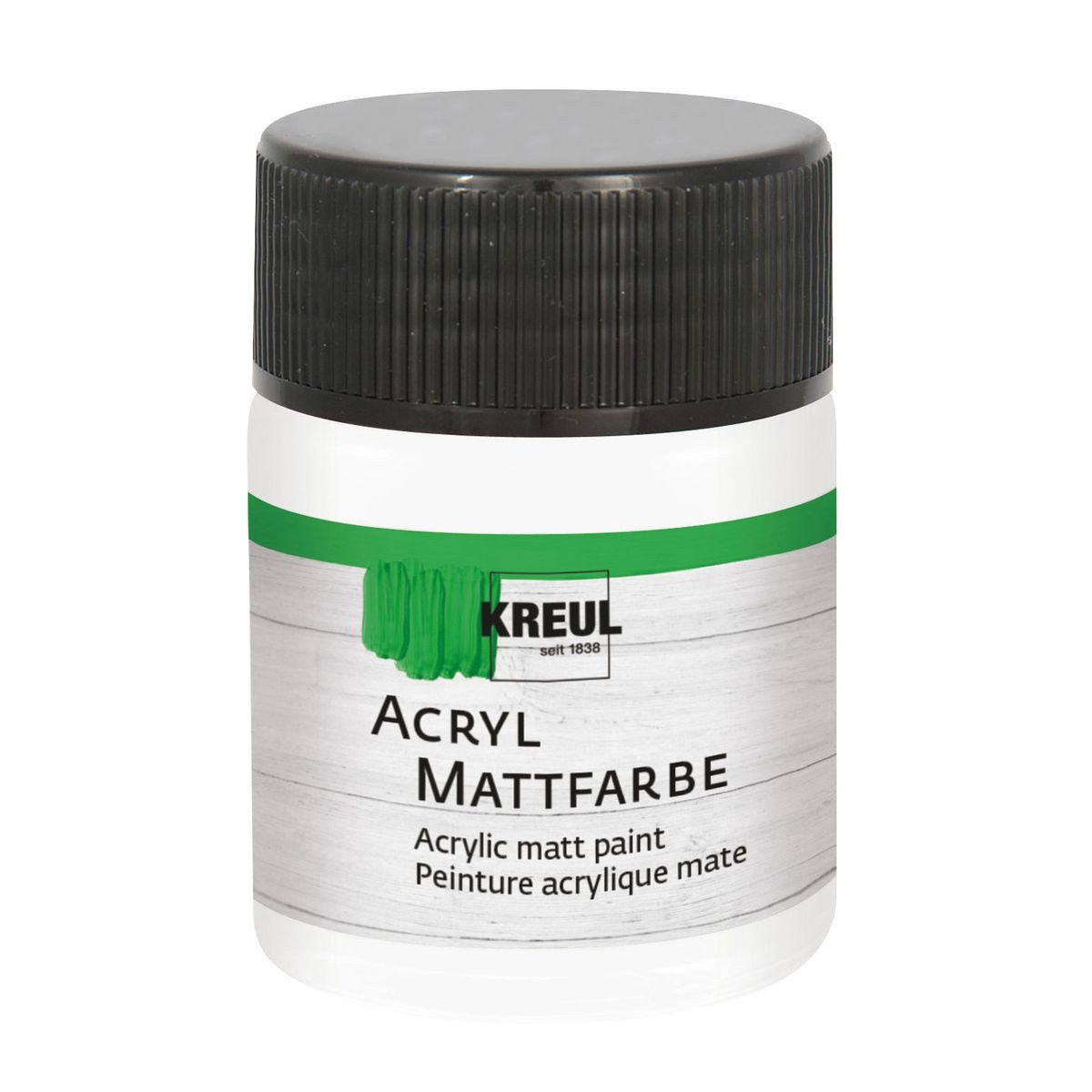 C. KREUL Acrylfarbe KREUL Acryl Mattfarbe weiß 50ml Glas