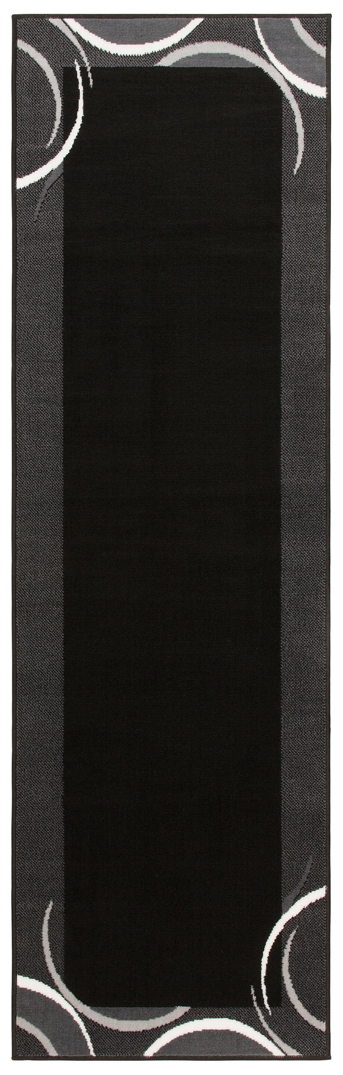 OTTO home Läufer Noah, rechteckig, Höhe: 7 mm, mit Bordüre, Läufer, Brücke, Kurzflor, verspieltes Design, elegant