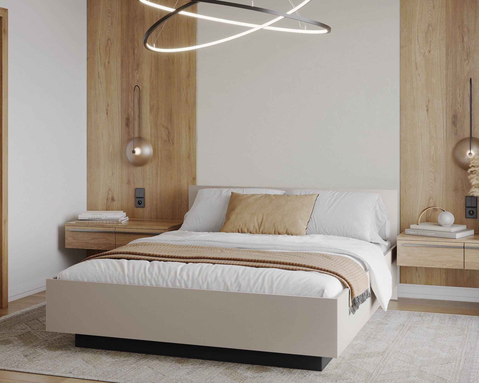 thematys Stauraumbett mit Bettkasten & Lattenrost – schwebendes Design 120x200–180x200 – (Optional mit 28 cm H3/H4 Taschenfederkern oder 23 cm Taschenfederkern- – Bild 4 von 5