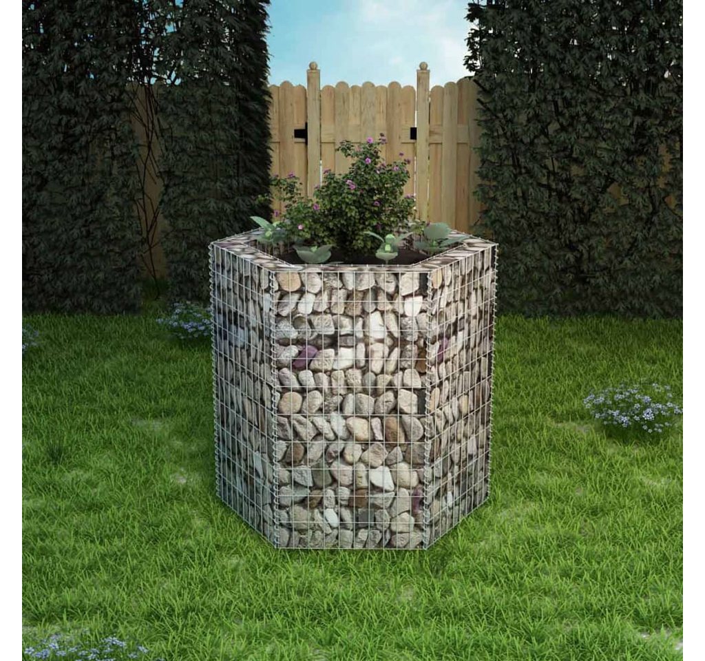 Thumbnail - furnicato Hochbeet Sechseckiges Gabionen-100×90×100 cm