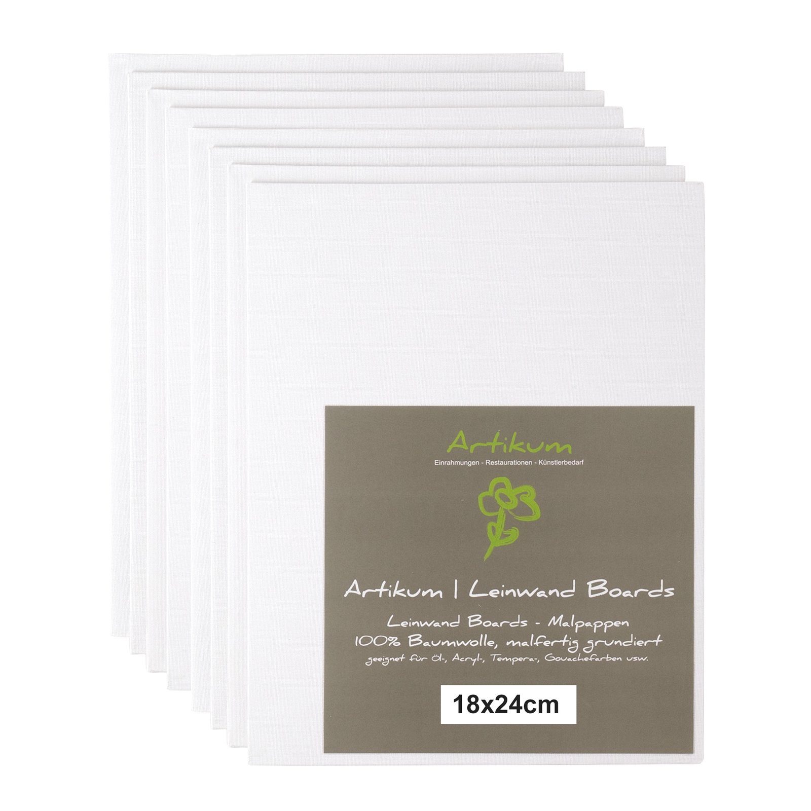 ARTIKUM Keilrahmen 8x ARTIKUM KÜNSTLER MALKARTON 18x24cm Malpappen mit Lein günstig online kaufen