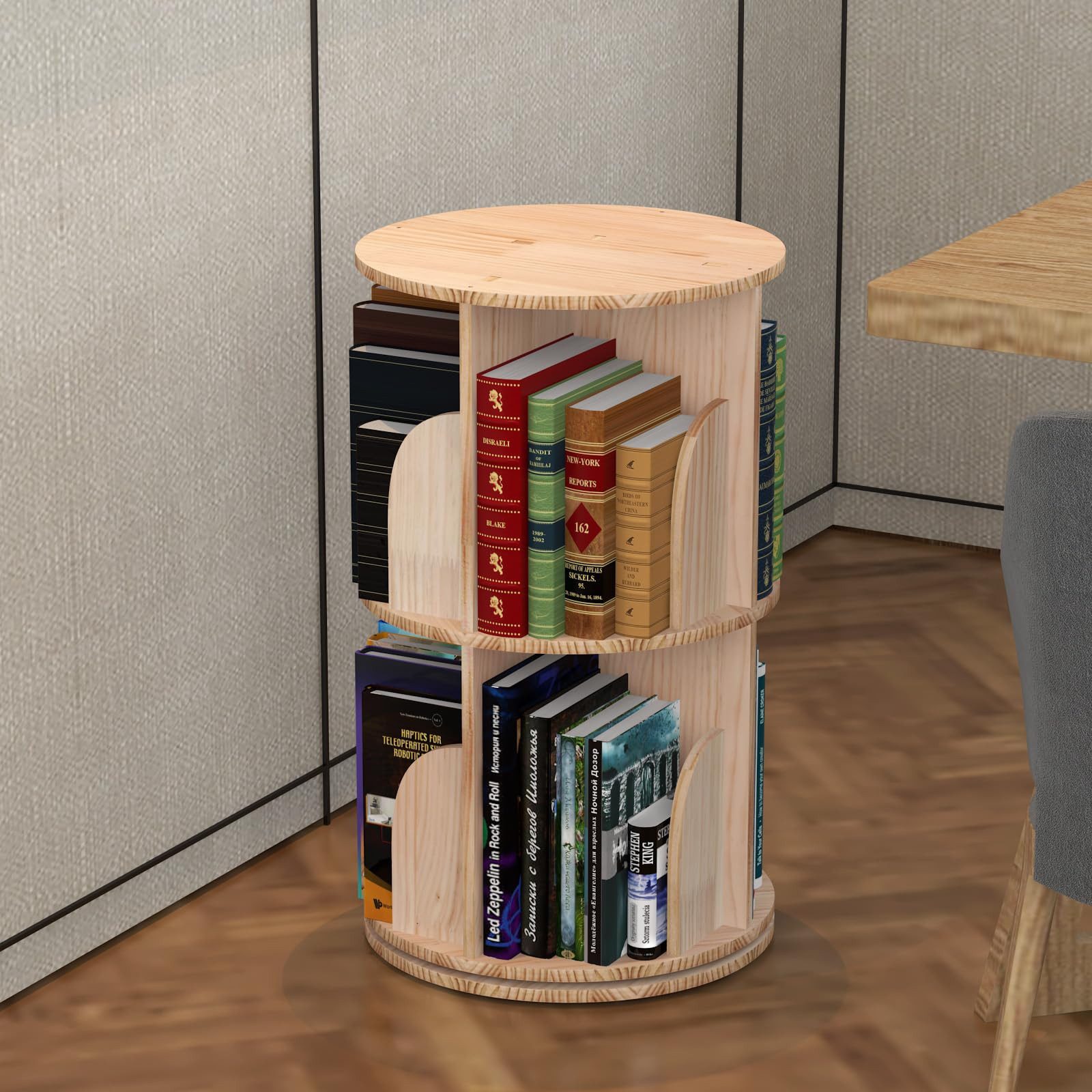 GarveeMore Bücherregal 360 Grad drehendes Bücherregal günstig online kaufen
