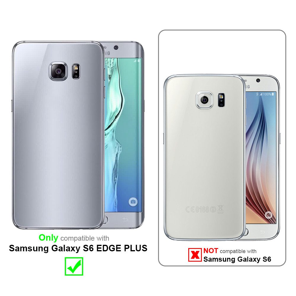 Cadorabo Handyhülle für Samsung Galaxy S6 EDGE PLUS Hülle Samsung Galaxy S6 EDGE PLUS, Flexible Hülle TPU Silikon Schutzhülle Back Cover Case