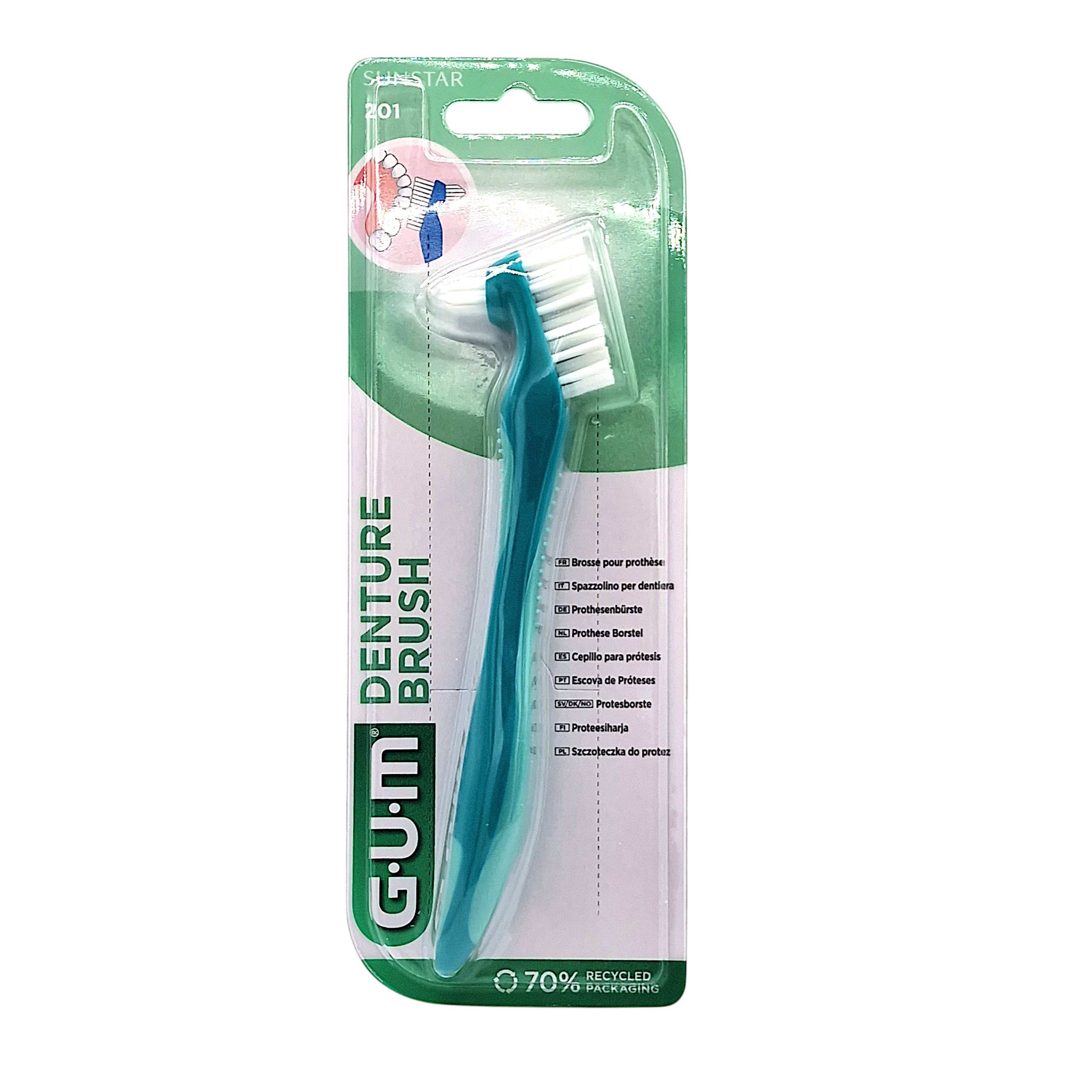 GUM Zahnbürste 2x GUM Prothesenbürste