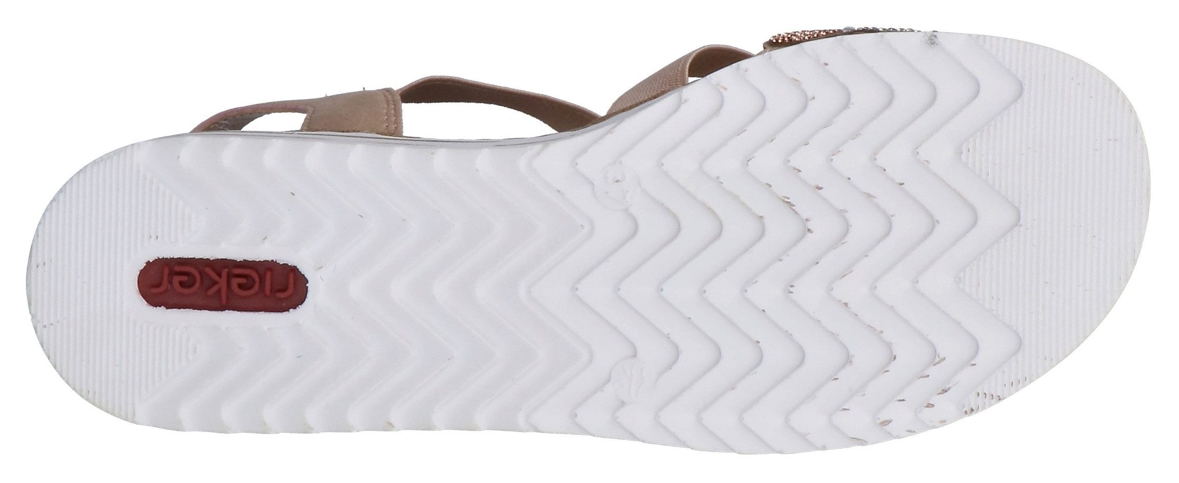 Rieker Sandale Schlupfschuh, Sommerschuh, Urlaubsschuh mit Glitzersteine