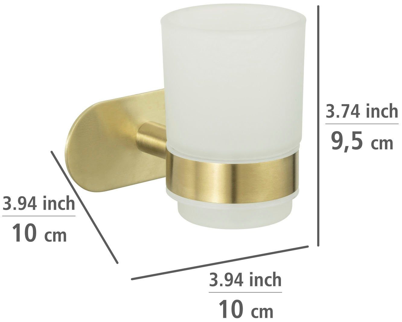 Uno Turbo-Loc® ohne Bohren Befestigen Zahnputzbecher Orea, WENKO