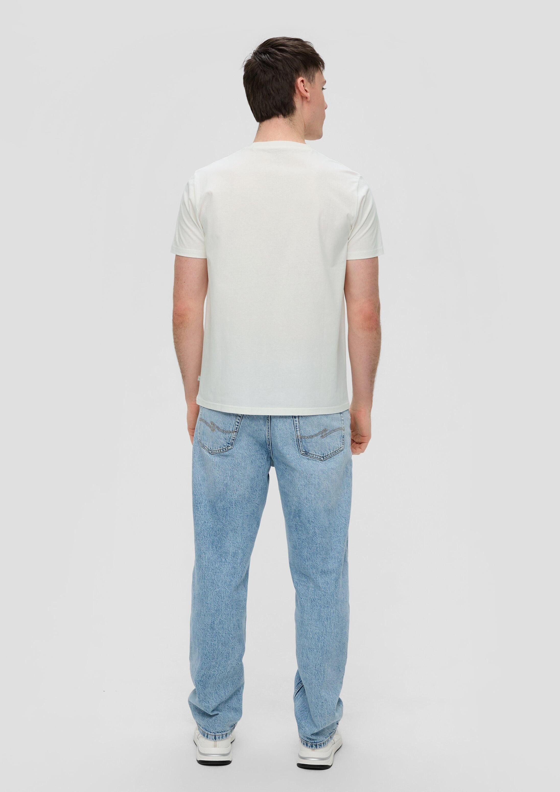 QS Kurzarmshirt T-Shirt T-Shirt mit Frontprint