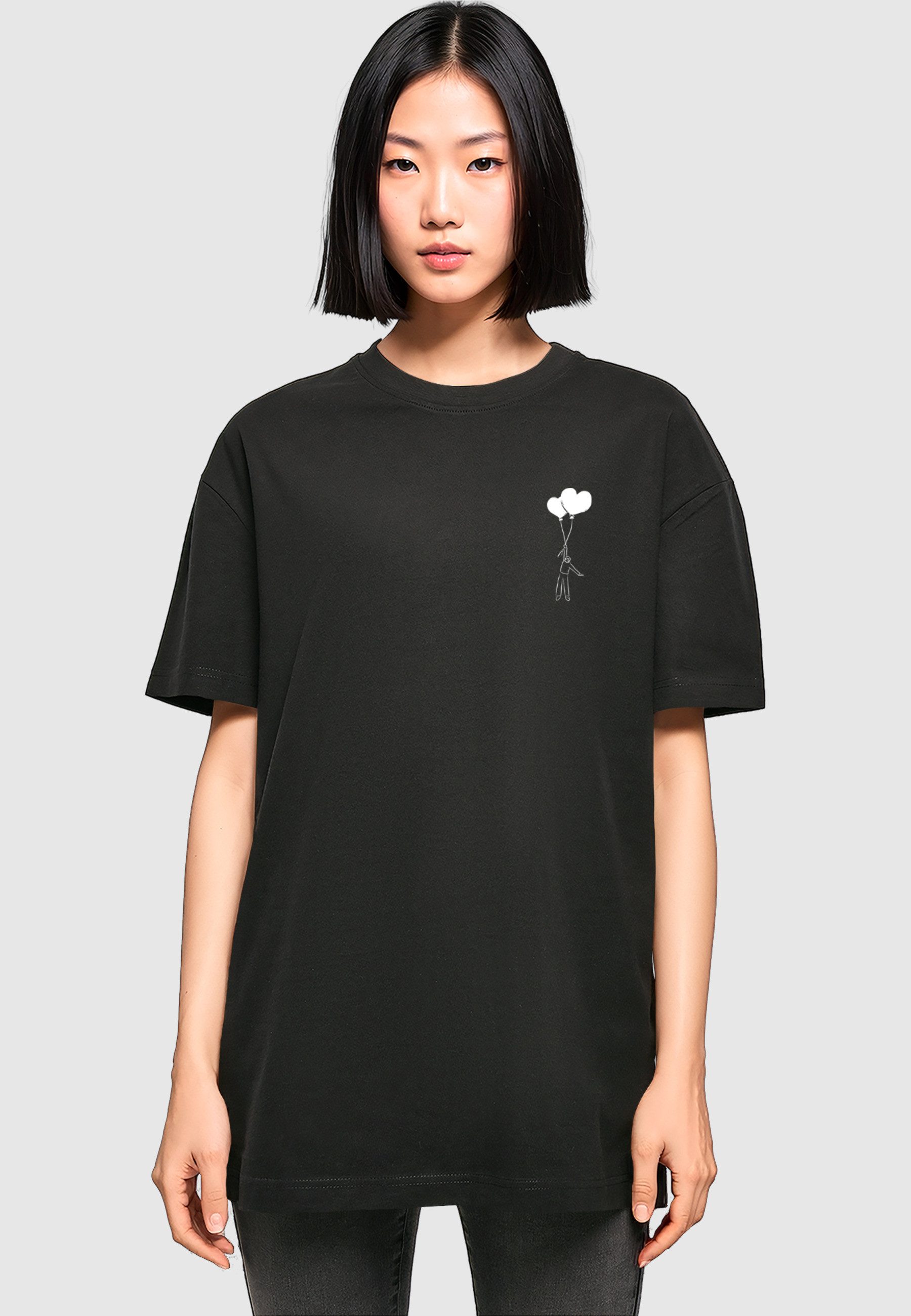 Merchcode T-Shirt Merchcode Damen Ladies Love In The Air Oversized Boyfriend Tee (1-tlg)