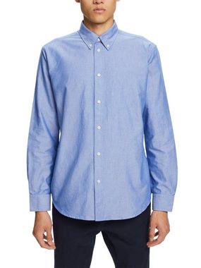 Esprit Langarmhemd Button-Down-Hemd aus Baumwollpopeline
