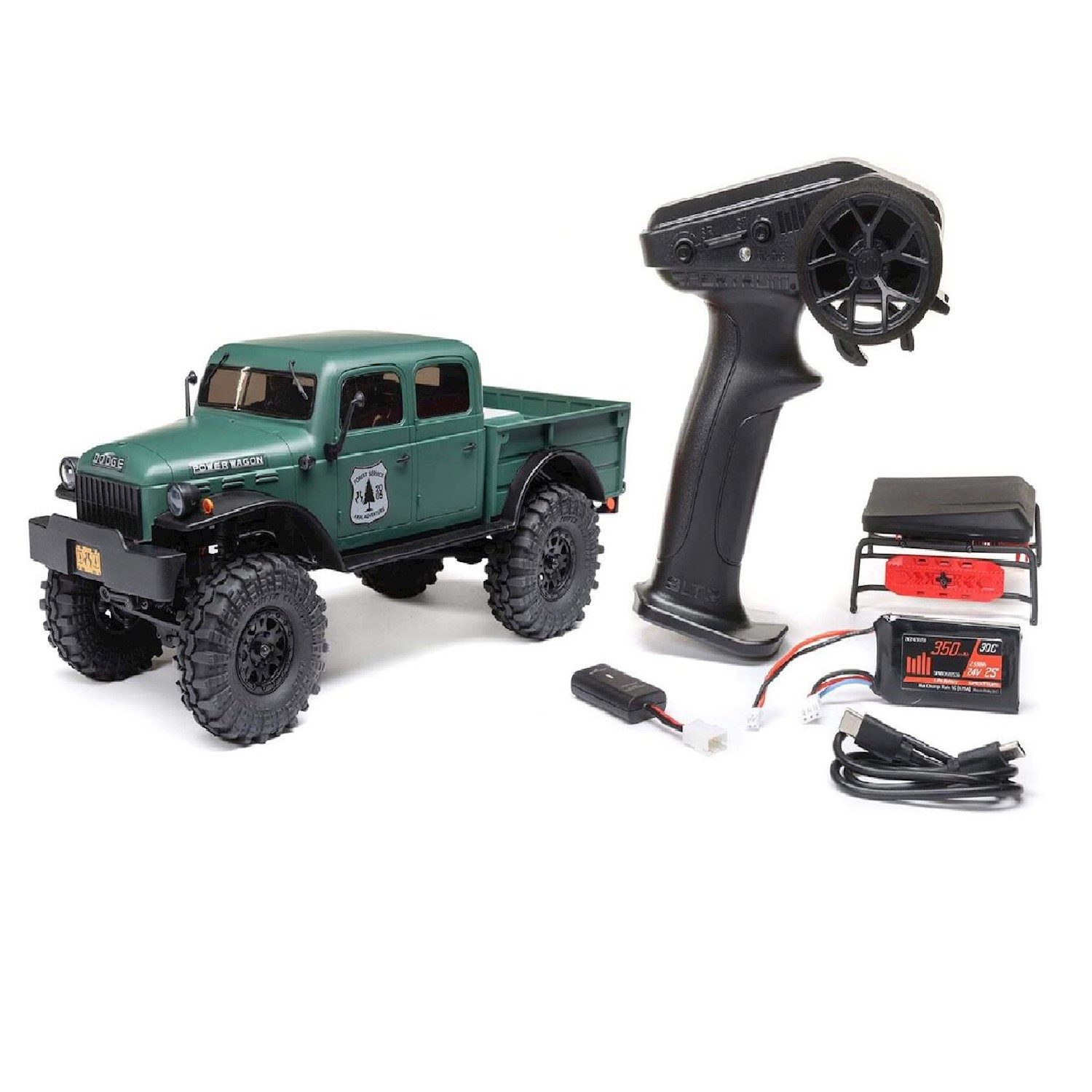 RC-Buggy Axial RC Rock Crawler SCX24 1940 Dodge Power Wagon grün 1:24 4WD RTR