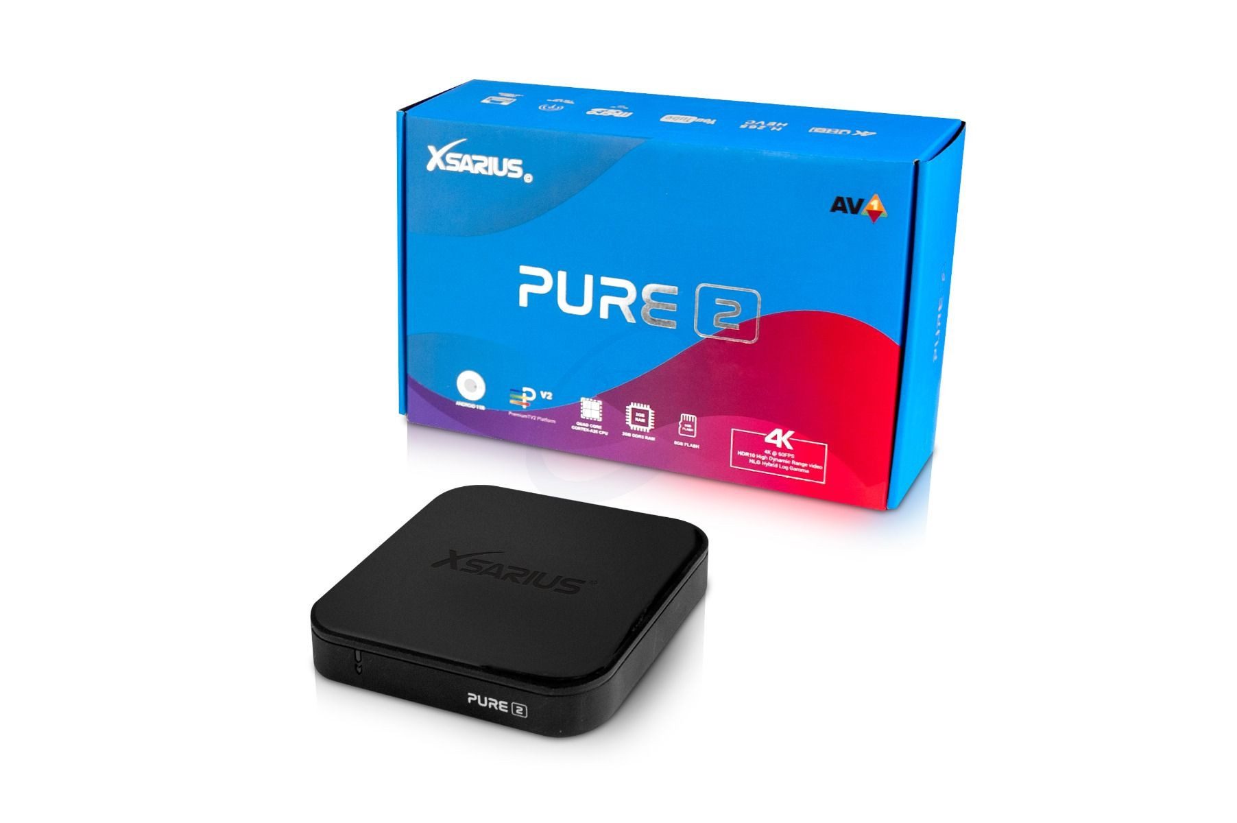 Xsarius PURE 2 4K Android 11 OTT 4K UHD IPTV Player H.265 HEVC Netzwerk-Receiver
