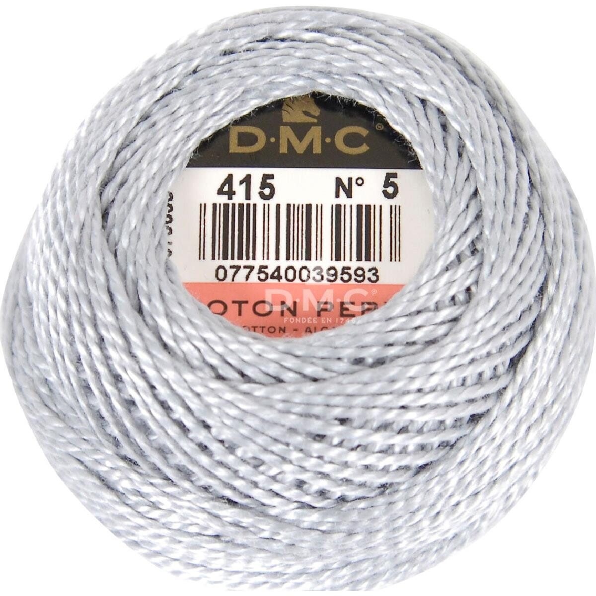 DMC DMC Gomitolo di filato perlato forza 5, 10 g, 116a/5-415 Stickgarn, (embroidery kit by Marussia, 1-St., Hochwertiges Garn zum Stricken und Häkeln), Hochwertiges Garn zum Stricken und Häkeln