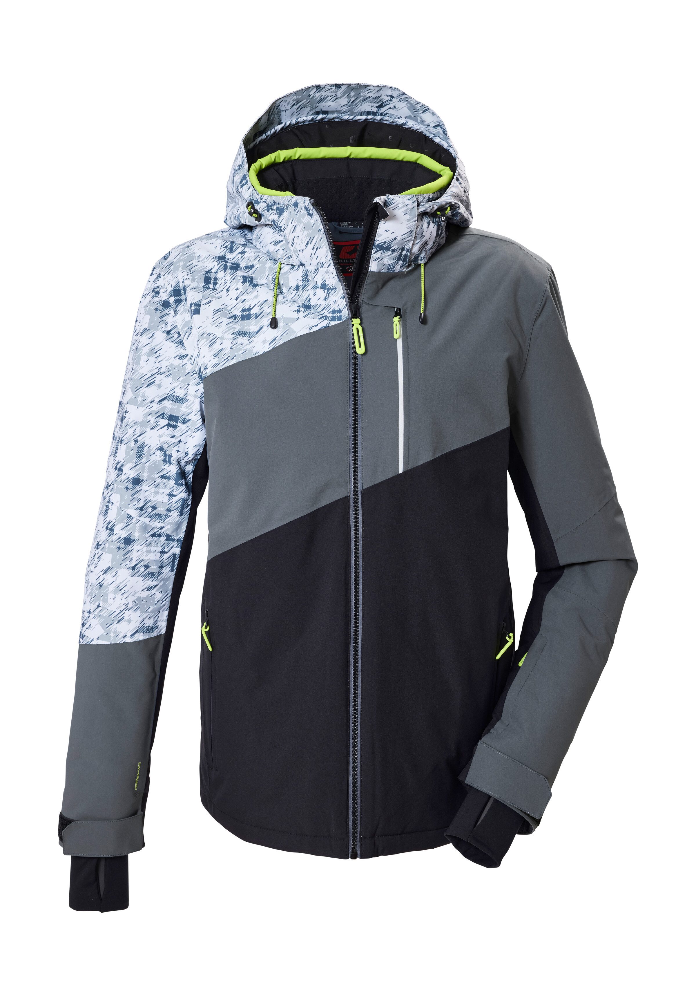 Killtec Skijacke KSW 90 MN SKI JCKT Wind- und wasserdicht, atmungsaktiv, abnehmbare Kapuze