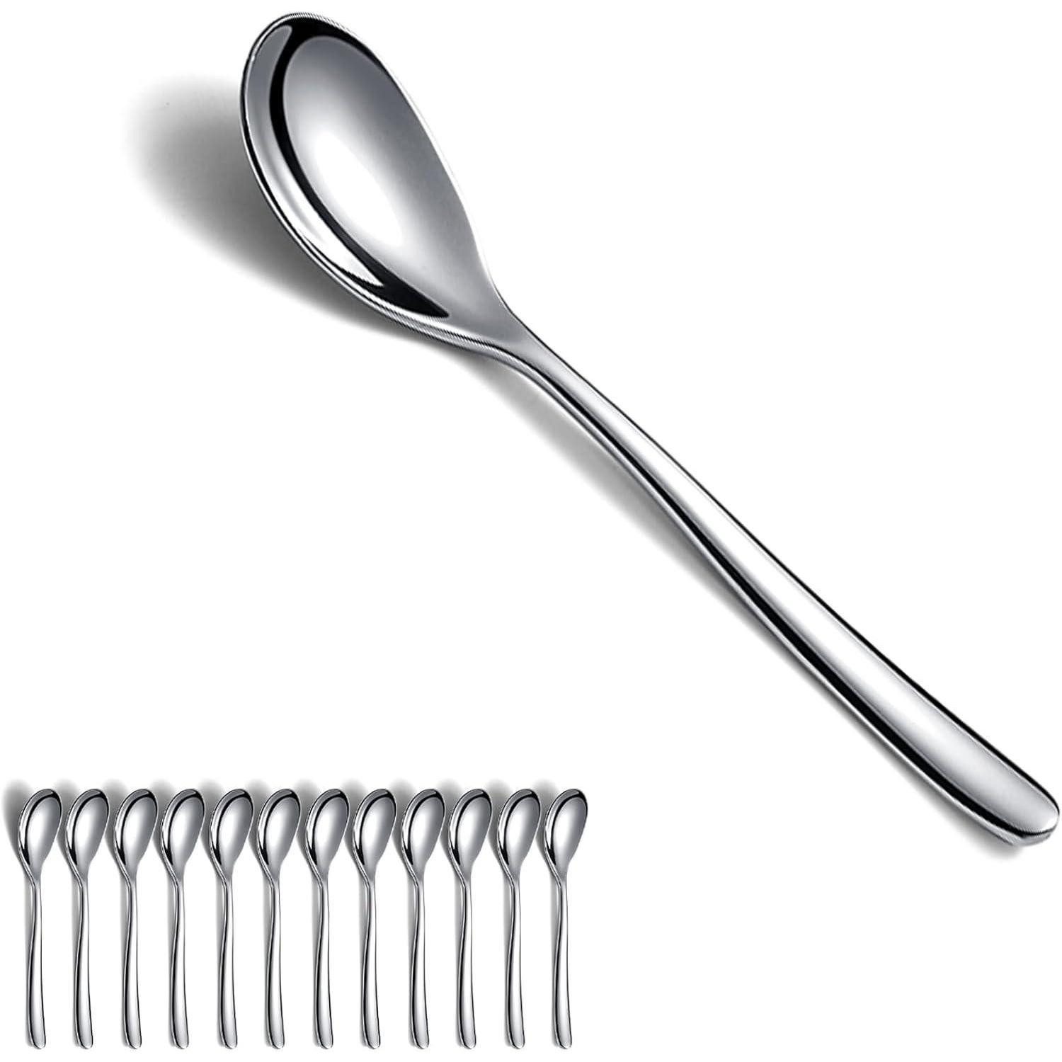 LuxusKollektion Teelöffel Teelöffel 12er Set Edelstahl 14cm Classic