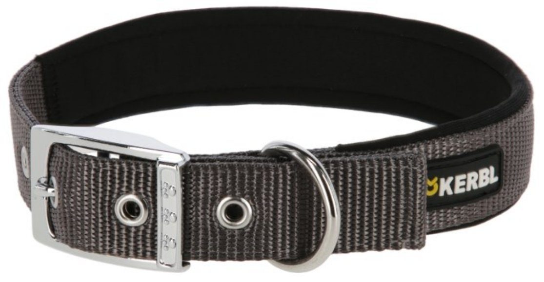 Kerbl Hunde-Halsband Halsband Miami Plus 53 cm - 61 cm grau 80022