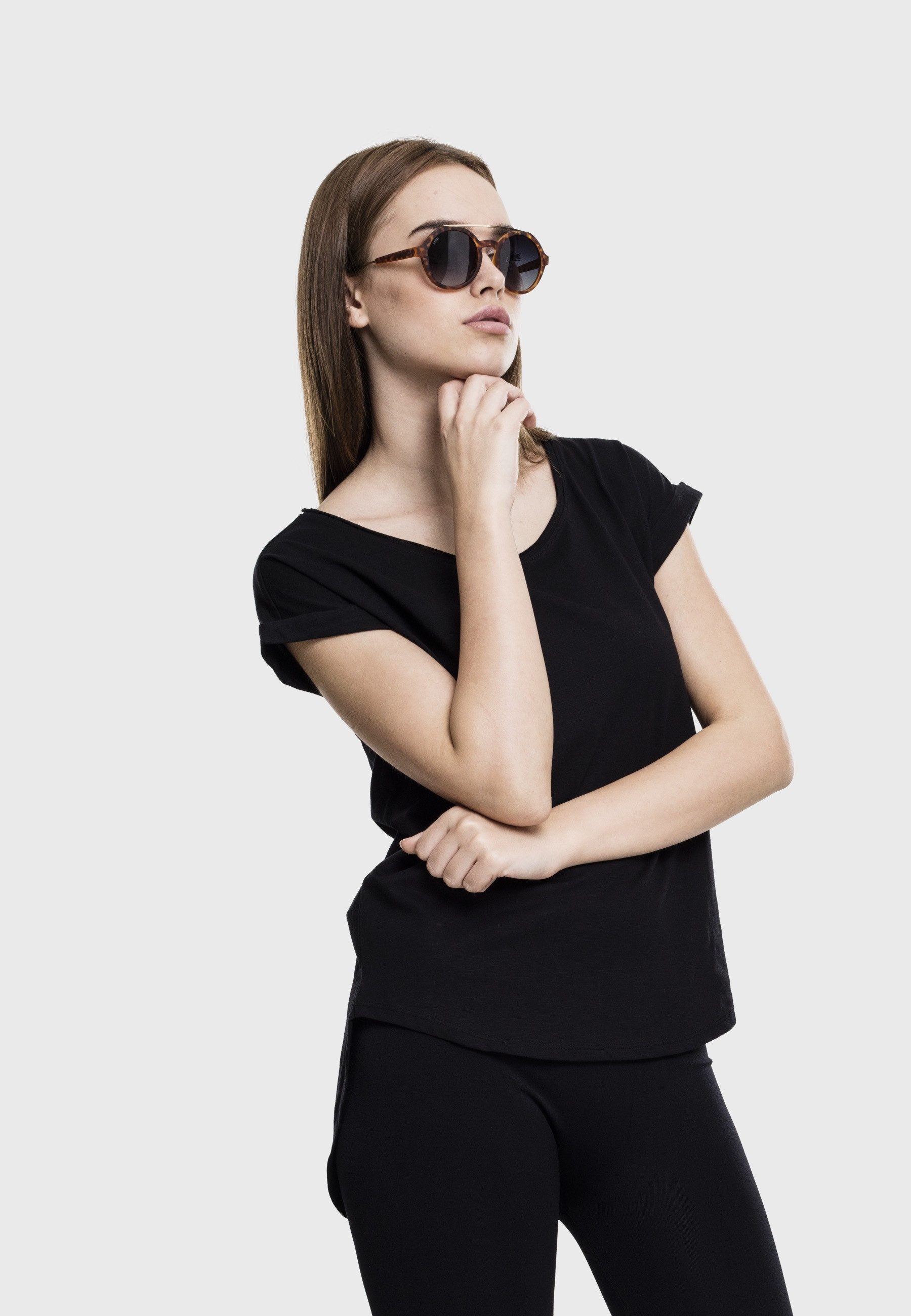 URBAN CLASSICS Kurzarmshirt Urban Classics Damen Ladies Long Back Shaped Slub Tee (1-tlg)