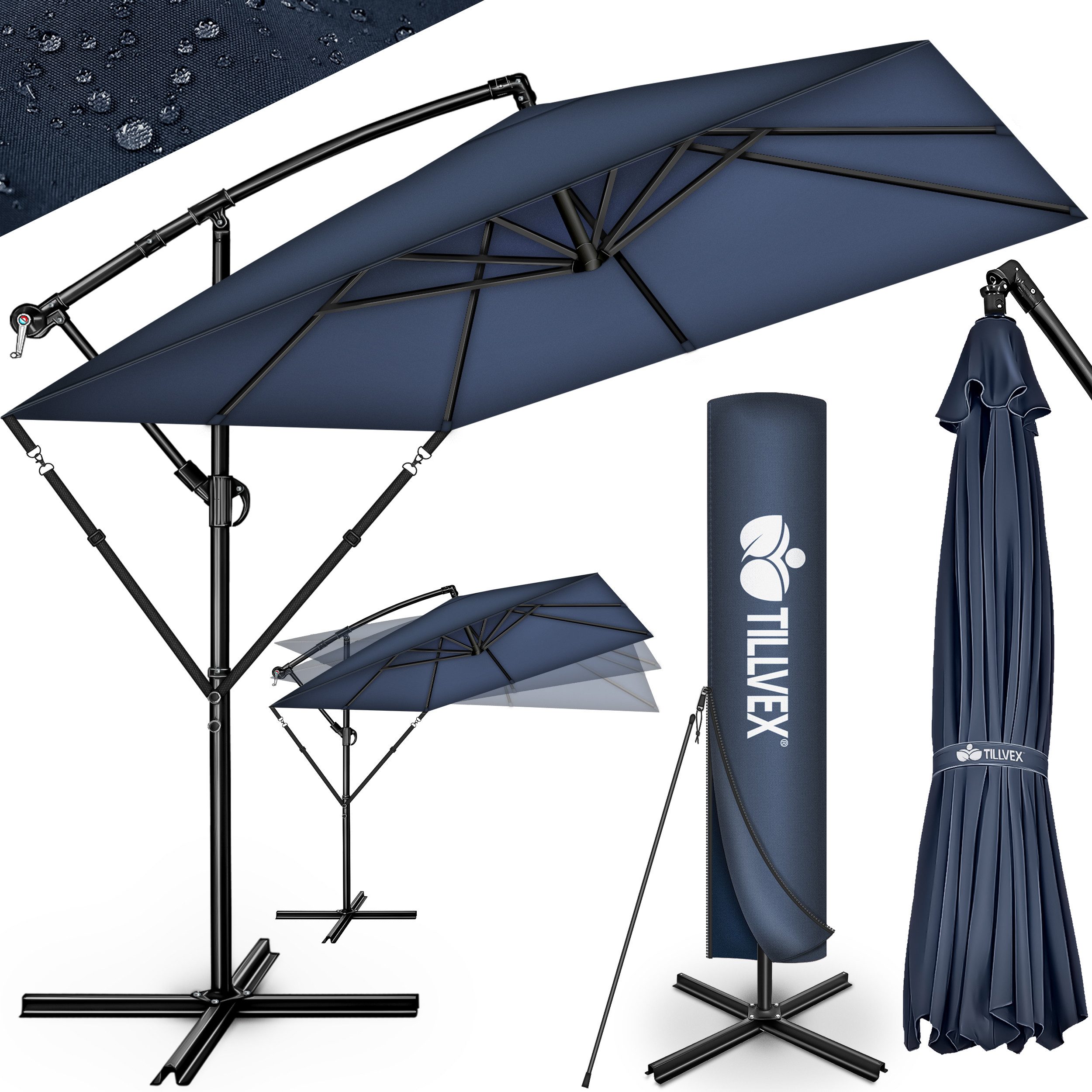 tillvex Sonnenschirm tillvex® Sonnenschirm eckig 235 günstig online kaufen