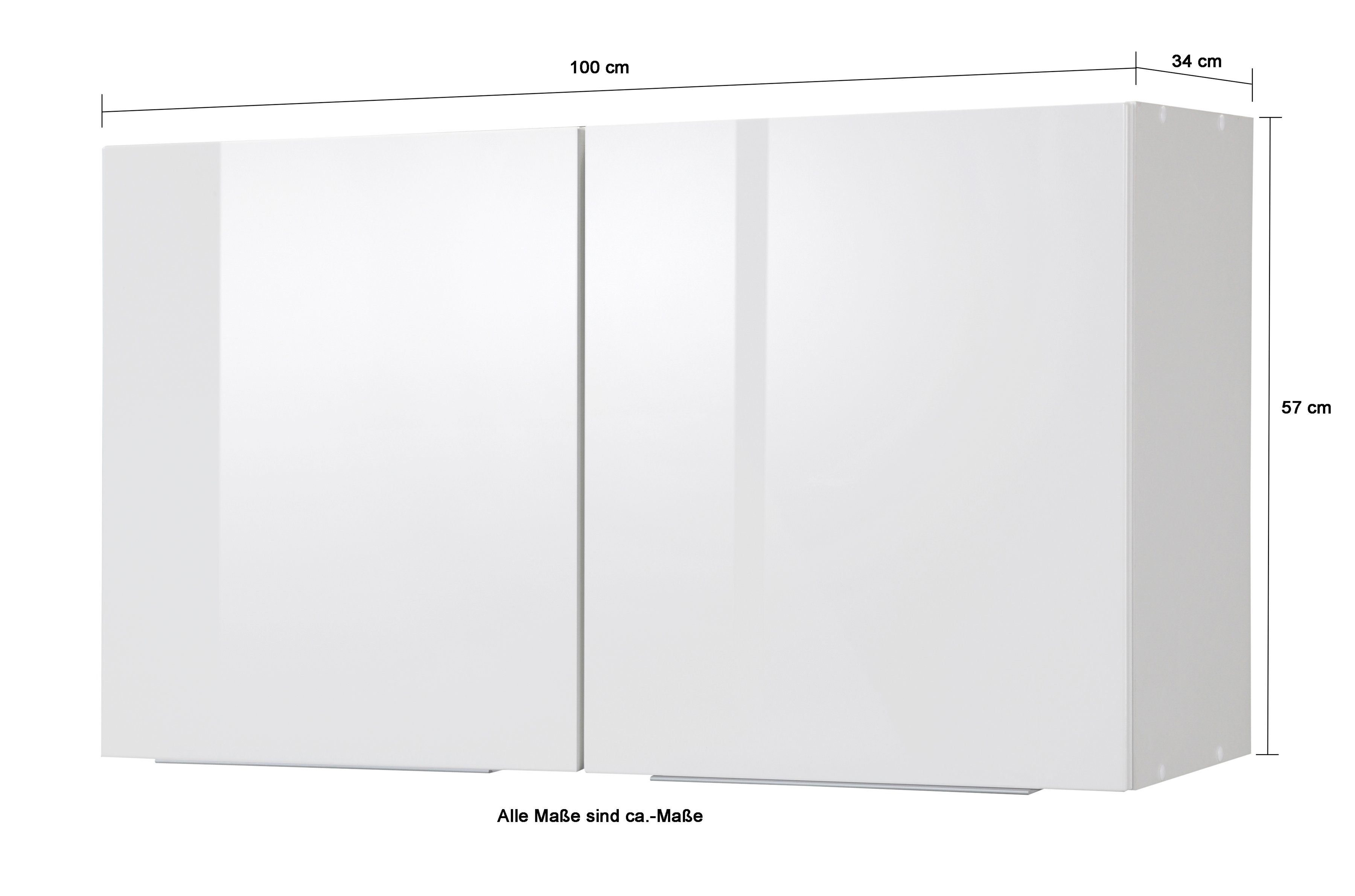 KOCHSTATION Hängeschrank KS-Brindisi 100 cm breit, 2 Türen – Bild 5 von 5