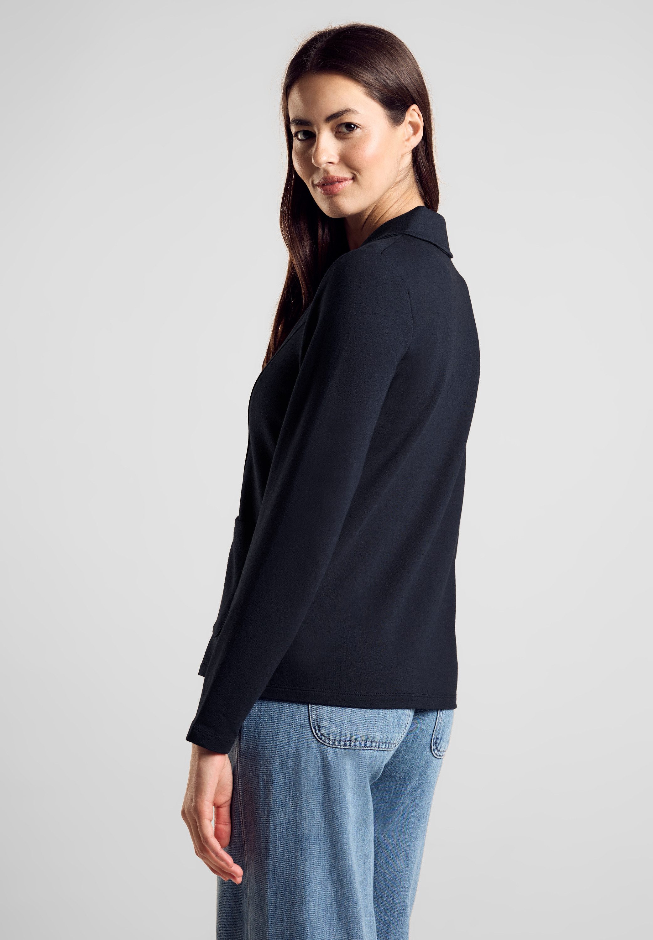STREET ONE Sweatblazer, aus Baumwolle mit Stretchanteil günstig online kaufen