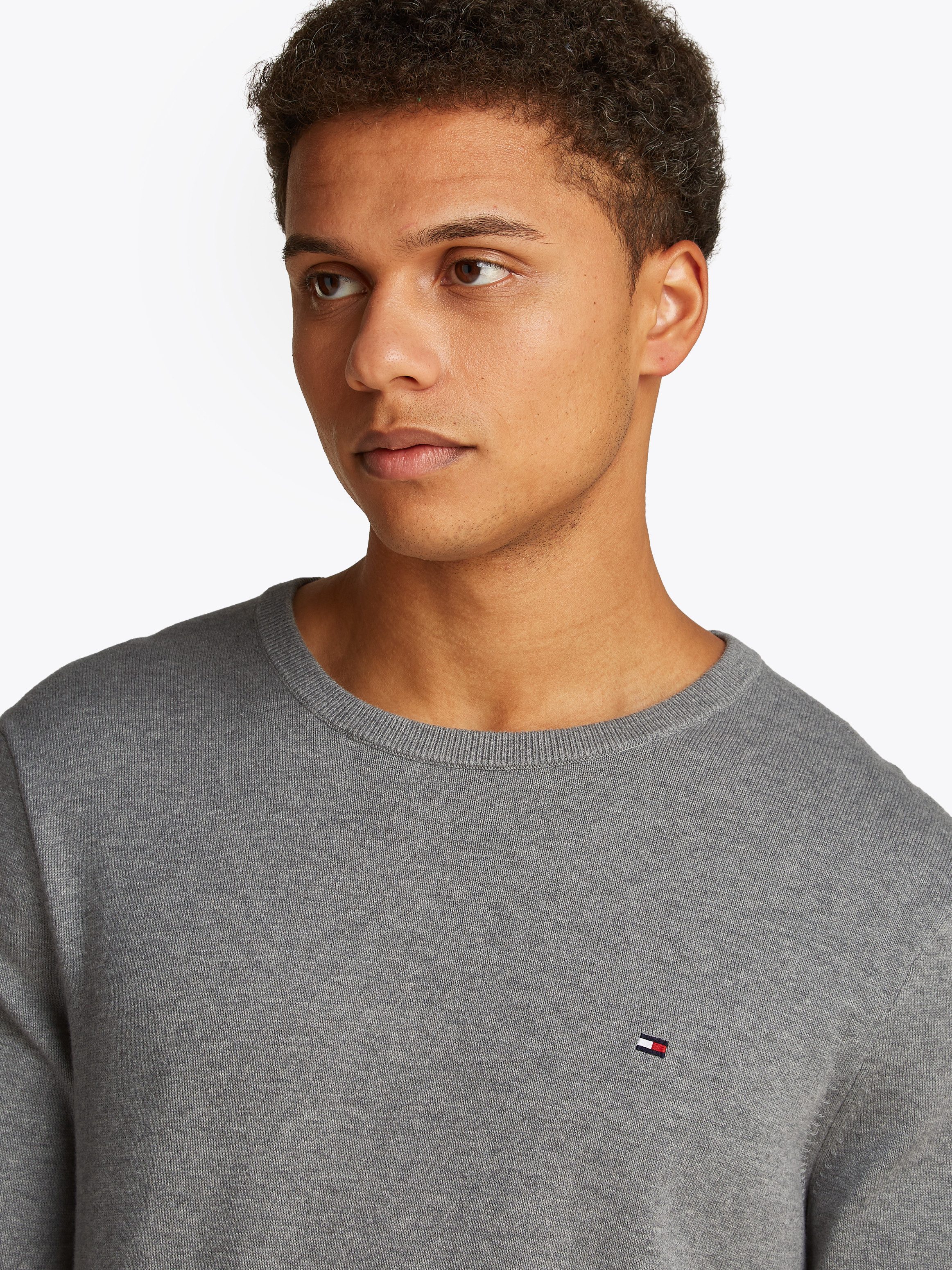 Tommy Hilfiger Rundhalspullover ESSENTIAL COTTON CREW NECK 100% Baumwolle C günstig online kaufen