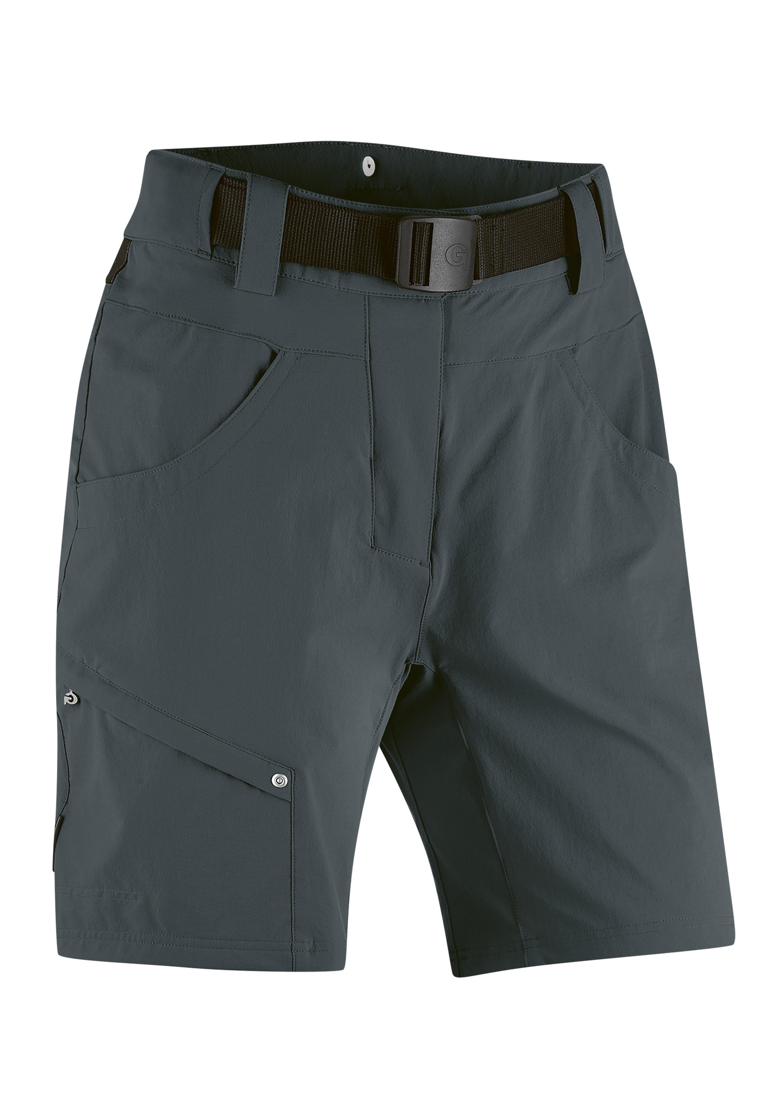 Gonso Fahrradhose Mira Basic kurze Damen Radhose mit Sitzpolster, wasserabweisend, inkl. Gürtel