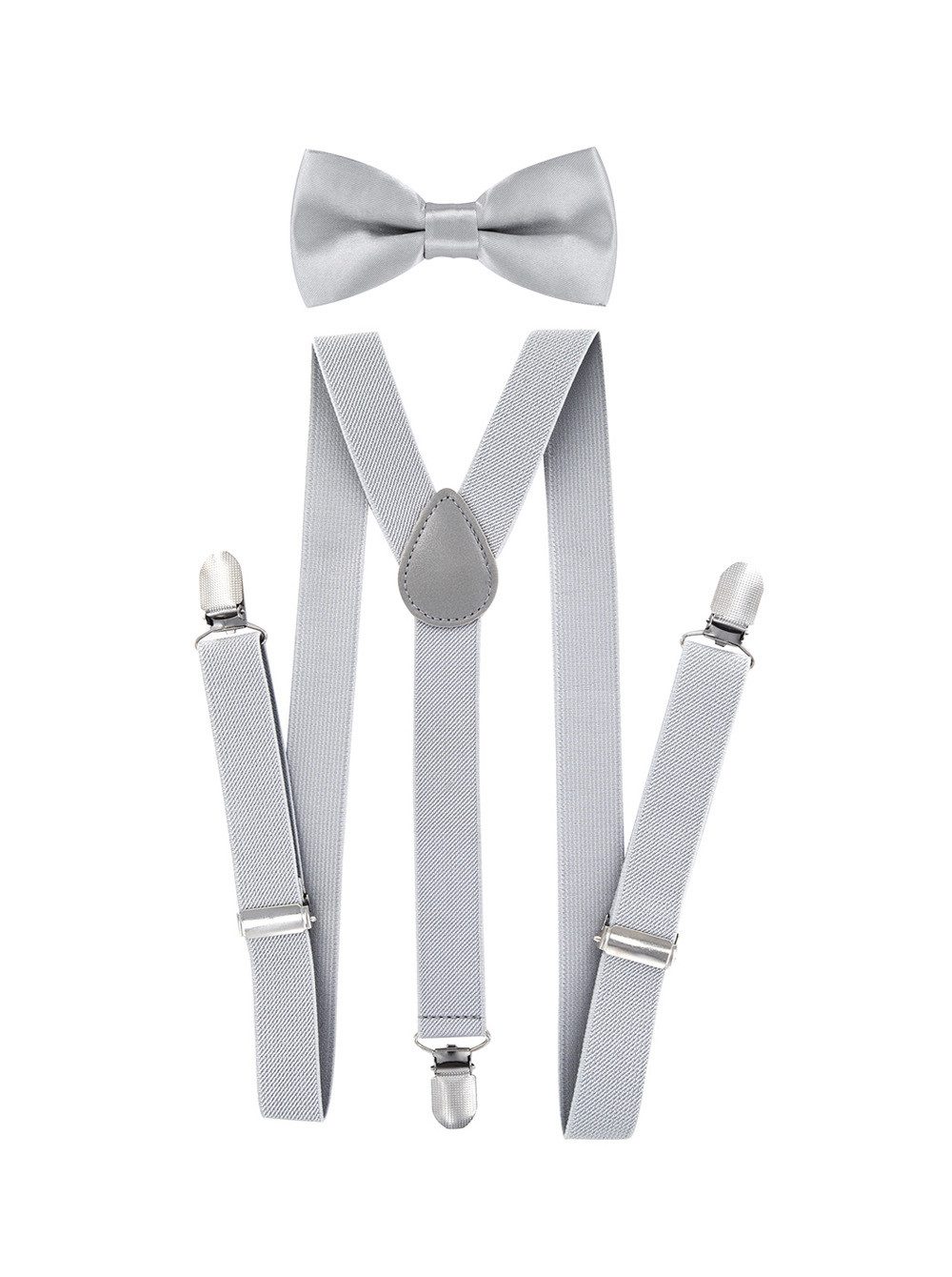 axy Hosenträger Kinder Jungen Hosenträger und Fliege set für Kinder 7-12 Jahren (2-St., 2er Set) Hosenträger mit farblich passender Fliege, verstellbar und elastisch