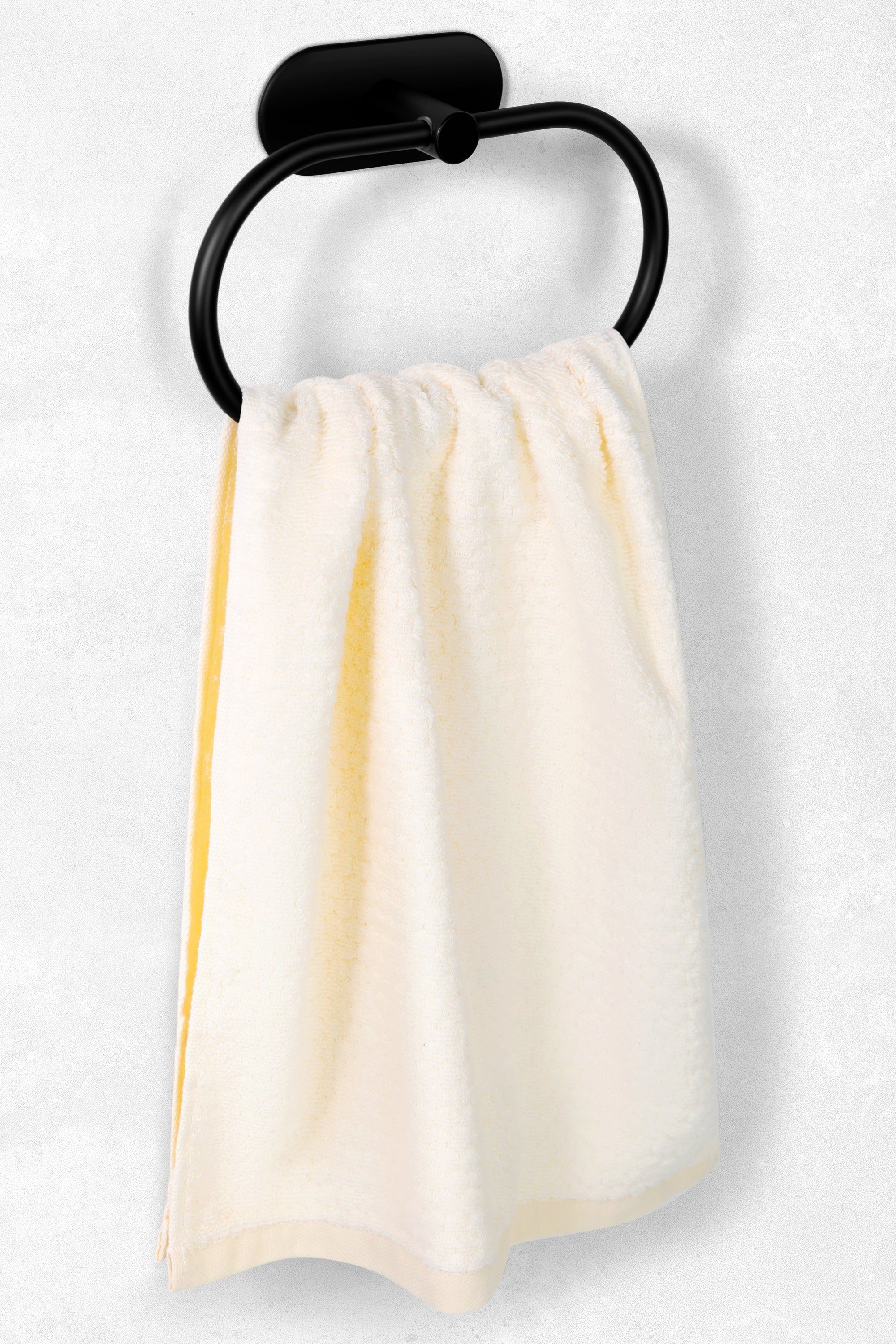 Handtuchring Handtuchhalter Handtuchhaken Montage WC Küche, Klebehaken Schwarz Bad Klebend Handtuch Selbstklebender Edelstahl Haken Einfache aus Halter Ambrosya