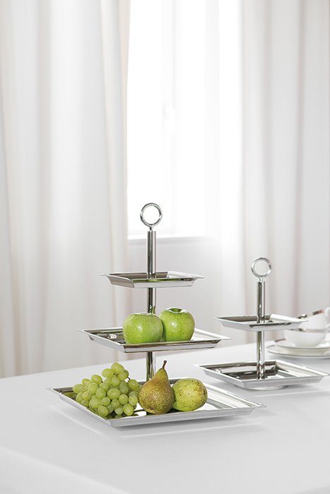 Fink Etagere Nagano, Edelstahl, quadratisch