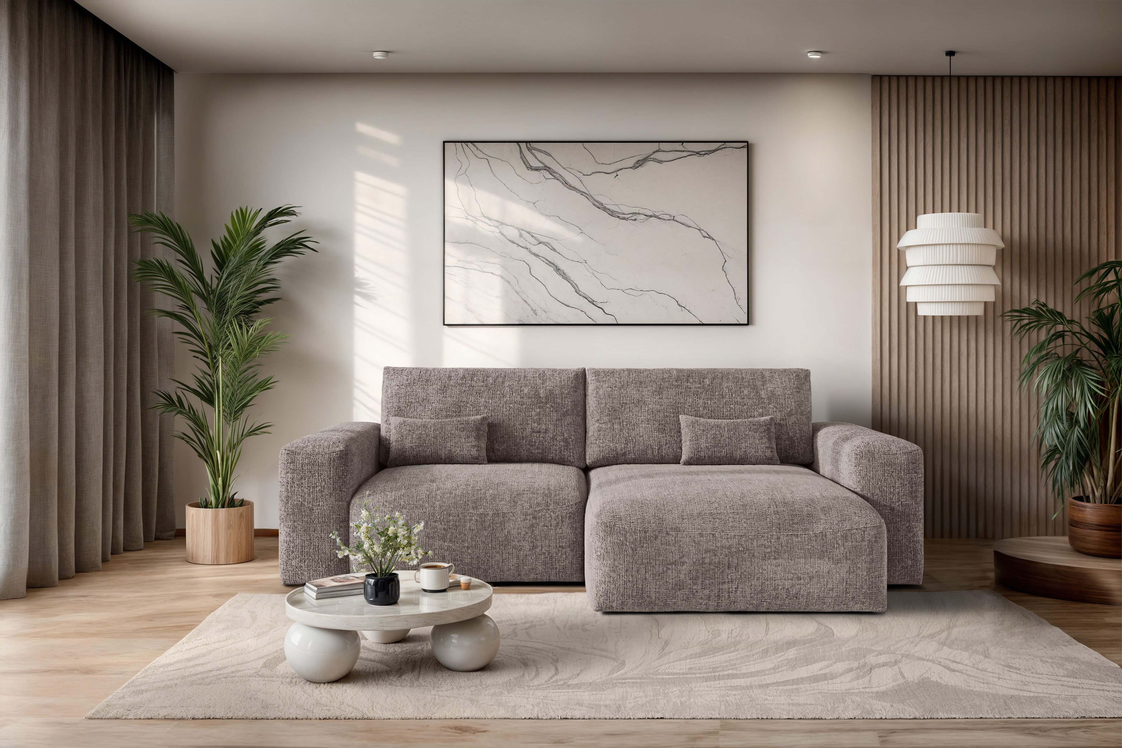 OTTO home Ecksofa MATTS Schlafsofa mit Bettkasten, Maße B/T/H: 265/159/89 cm, L-Form mit Recamiere rechts oder links, hoher Sitzkomfort
