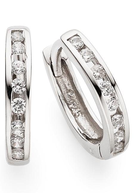 Paar Creolen Schmuck Geschenk Silber 925 Ohrschmuck Ohrringe