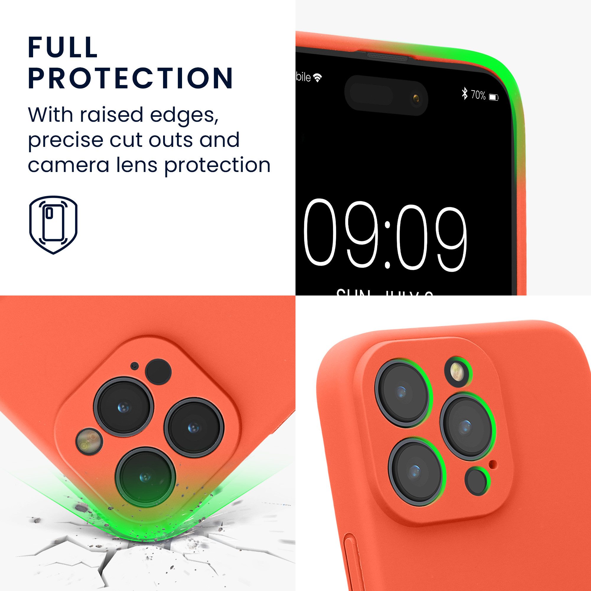kwmobile Smartphone-Hülle Handyhülle für Apple iPhone 16 Pro Max Hülle, gummierte Handy Silikon Case - Schutzhülle Cover