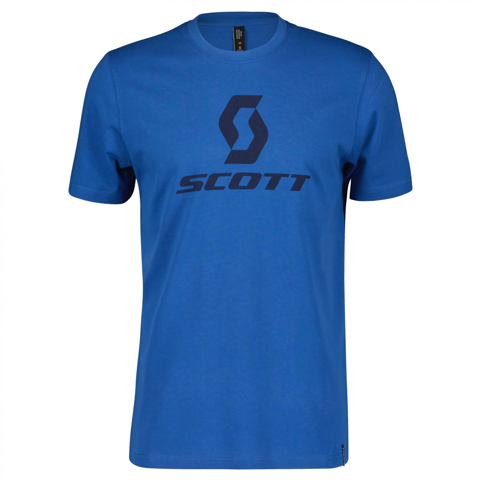 Scott T-Shirt Scott Blue Tee Icon Herren Storm S/sl Kurzarm-Shirt M