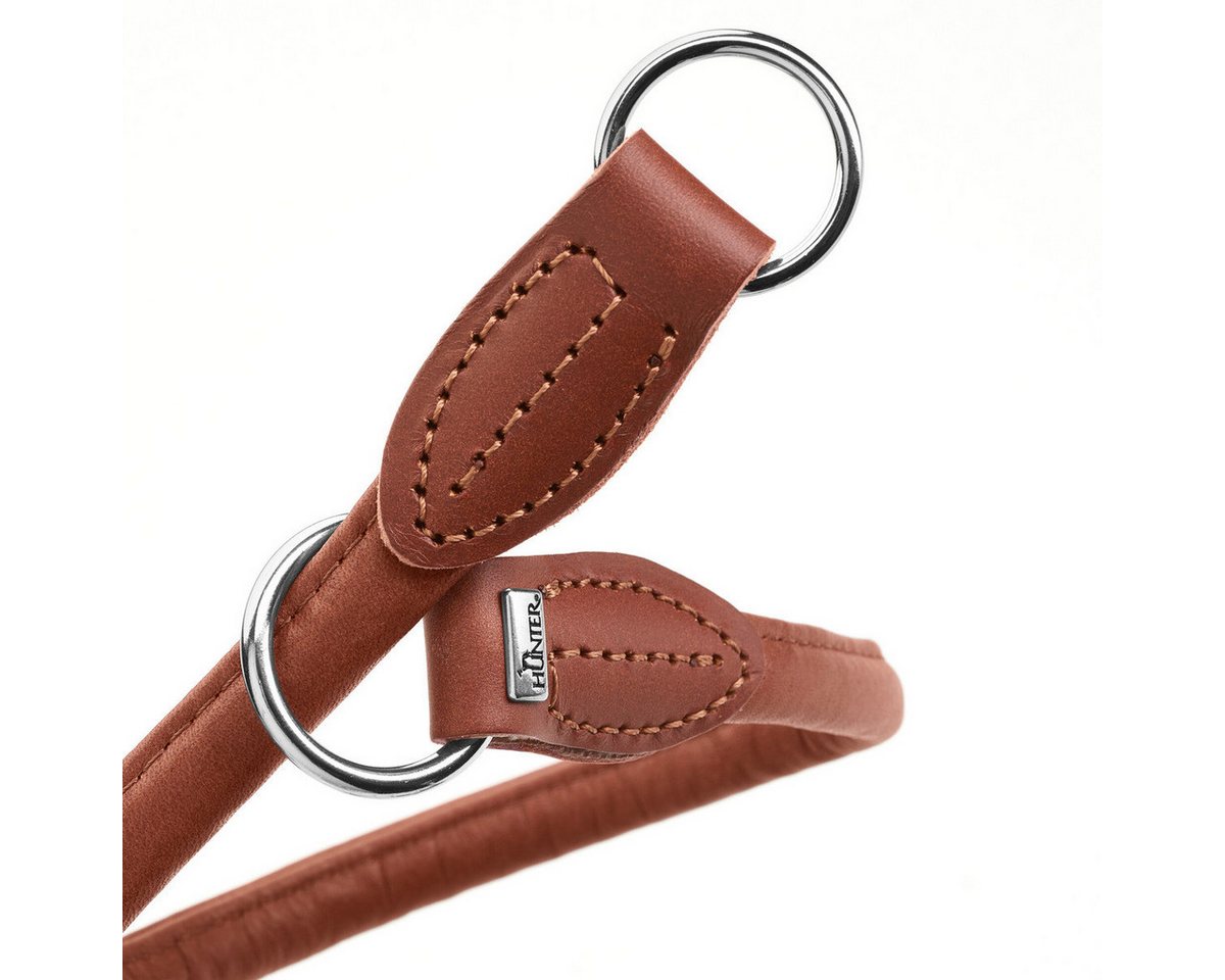 Thumbnail - Hunter Tierbedarf Hunde-Halsband Dressurhalsung Round & Soft Canadian Up cognac