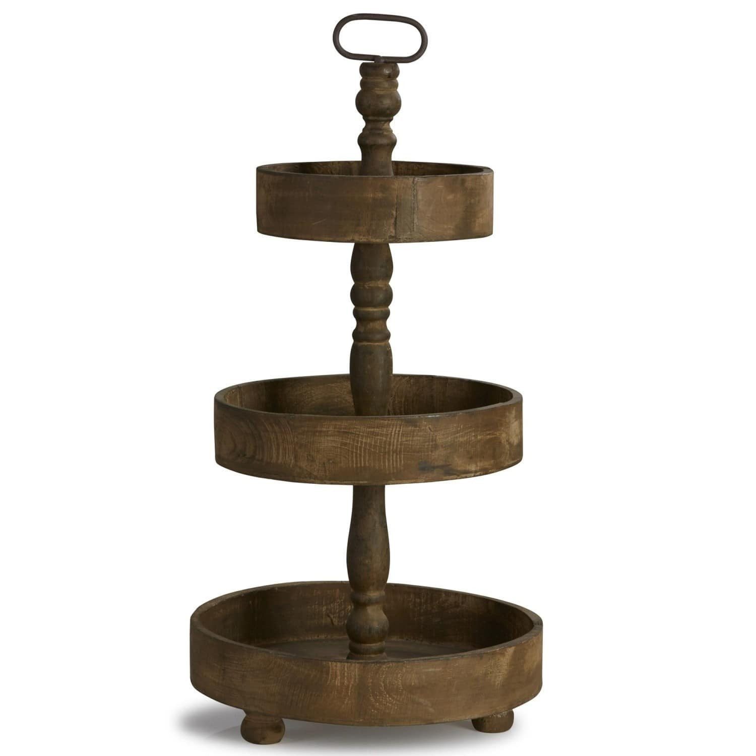 Mirabeau Etagere Etagere Beauvais braun, Tannenholz (cunninghamia lanceolata), Griffe: Stahl