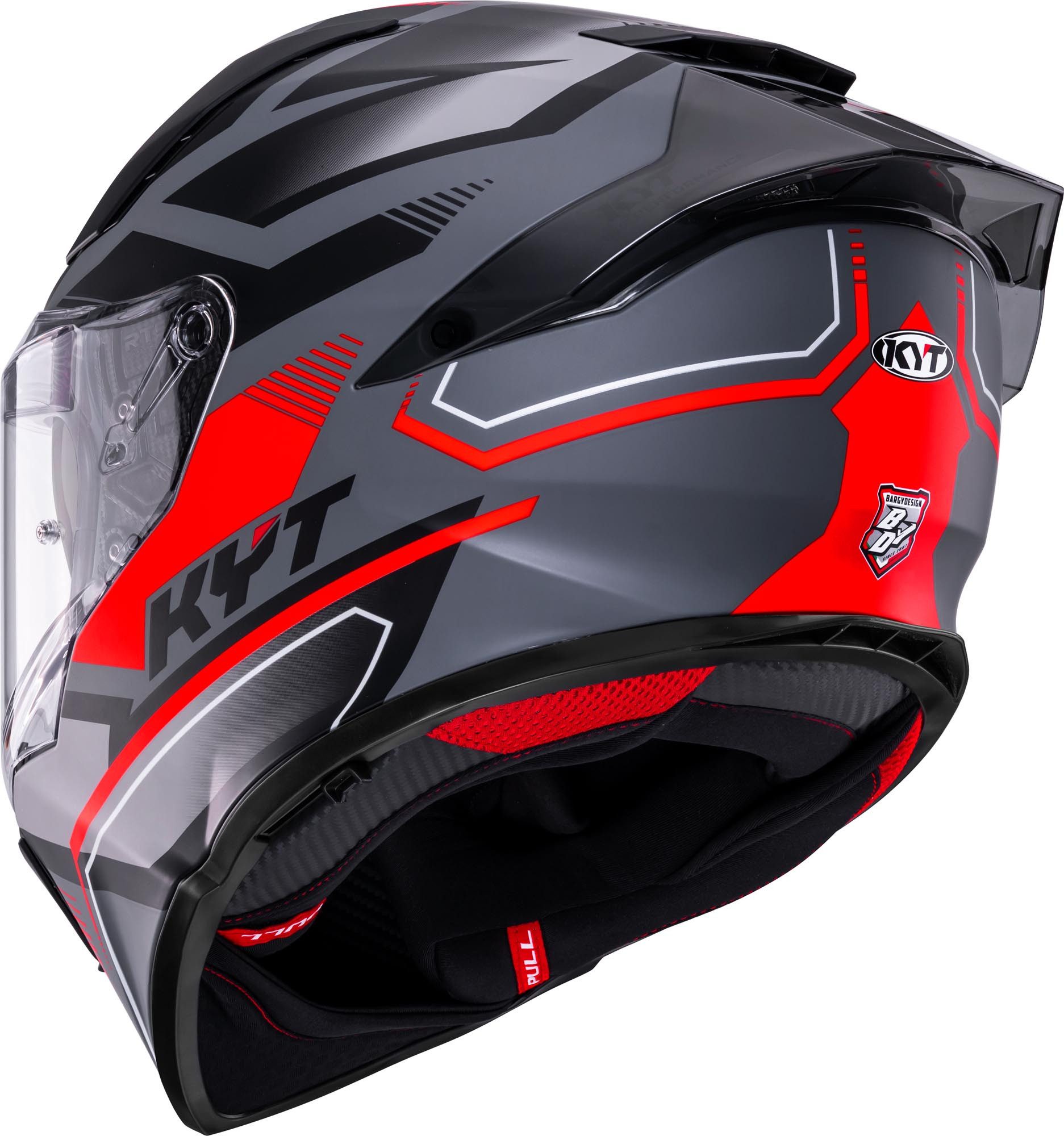 KYT Motorradhelm R2R Parsec Helm, vorbereitet für Kommunikationssystem,geeignet für Brillenträger,P