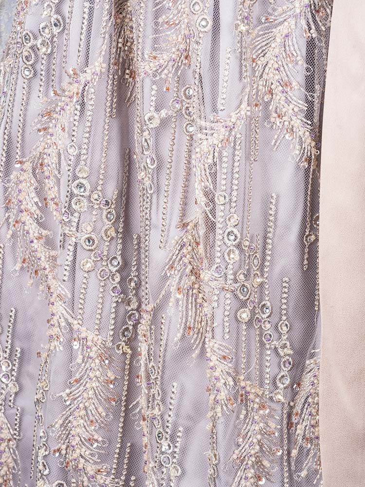 KRÜGER COLLECTION Dirndl Dirndl Nebulia 60er Länge grau