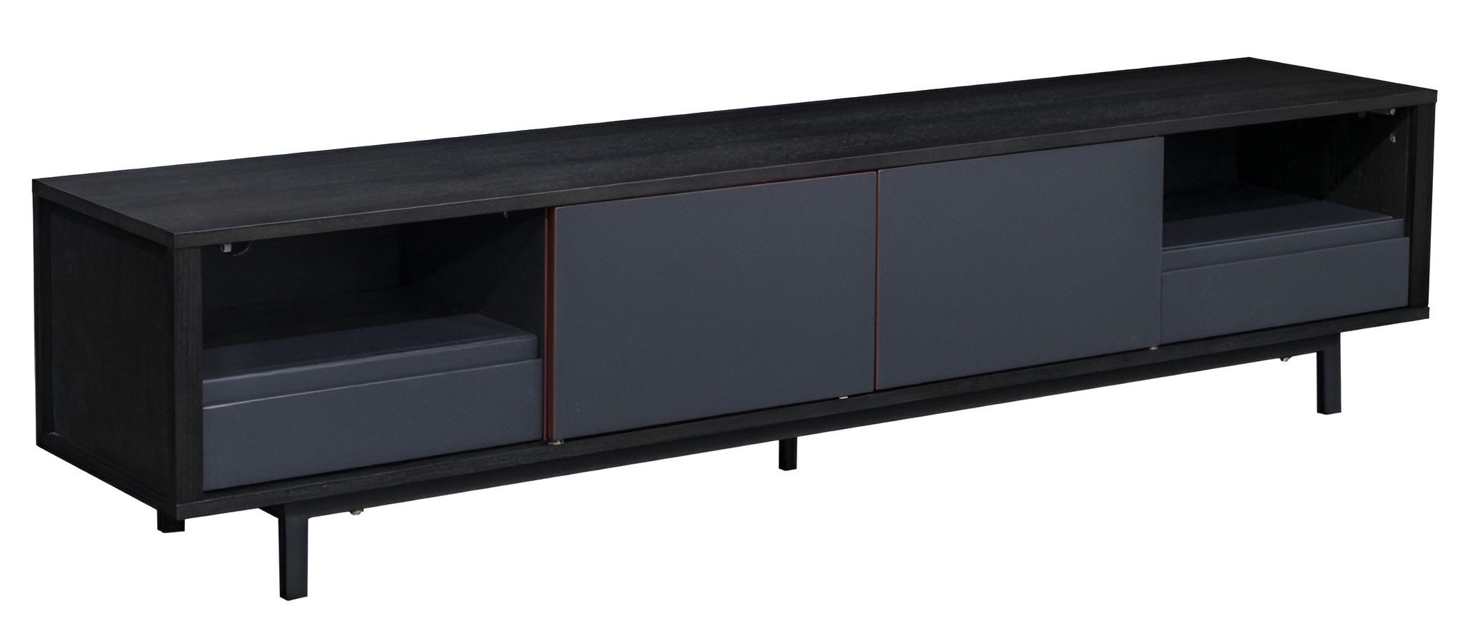 Xlmoebel Lowboard Luxus-Sideboard mit roten Regalen und elegantem Design (1 St., Sideboard), Hergestellt in Europa